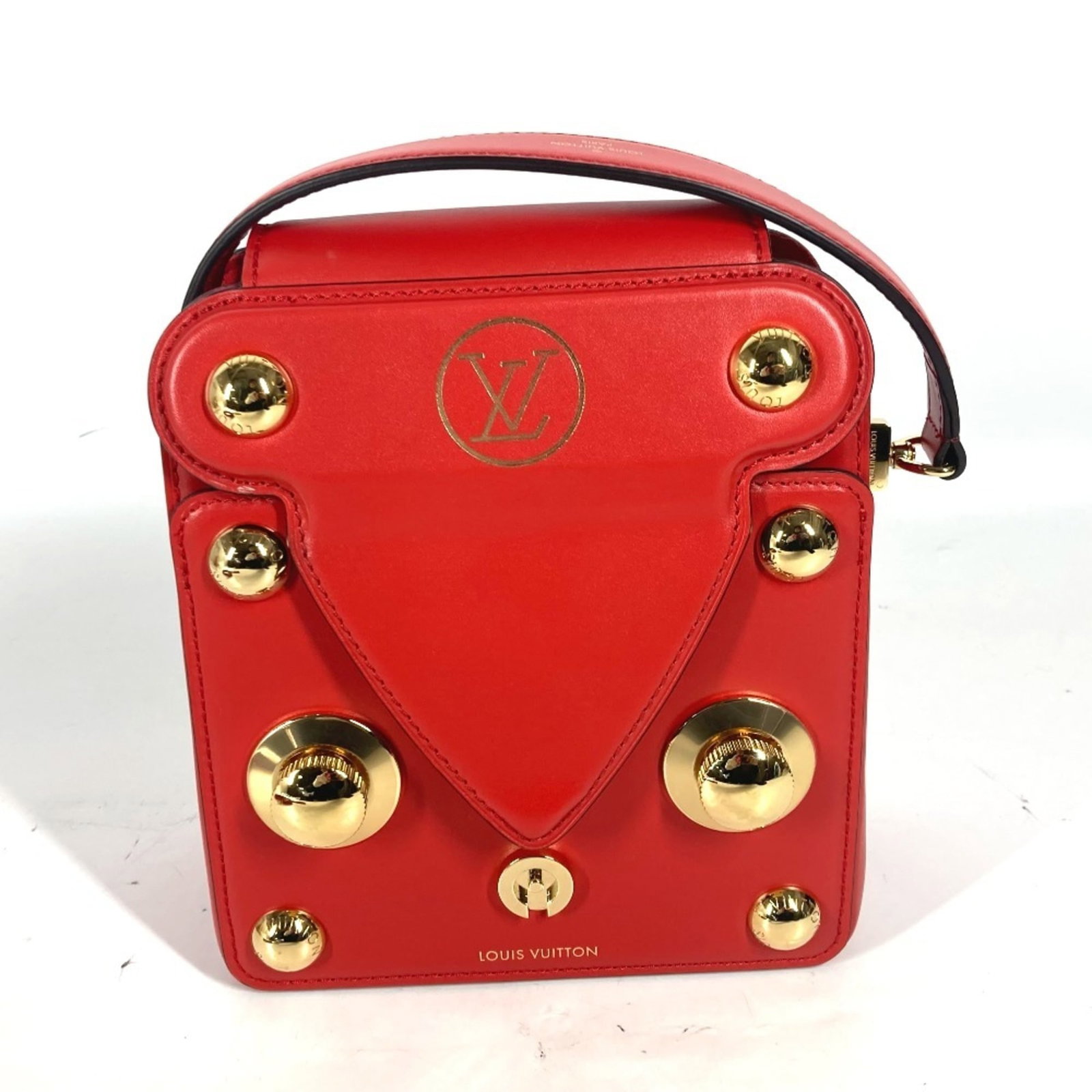 Shoulder Bag Handbag Leather Louis Vuitton: Shoulder Bag Handbag Leather Louis Vuitton Gold and red leather shoulder bag with a classic Louis Vuitton design, featuring a timeless gold monogram pattern. Made from high-quality leather, this bag m