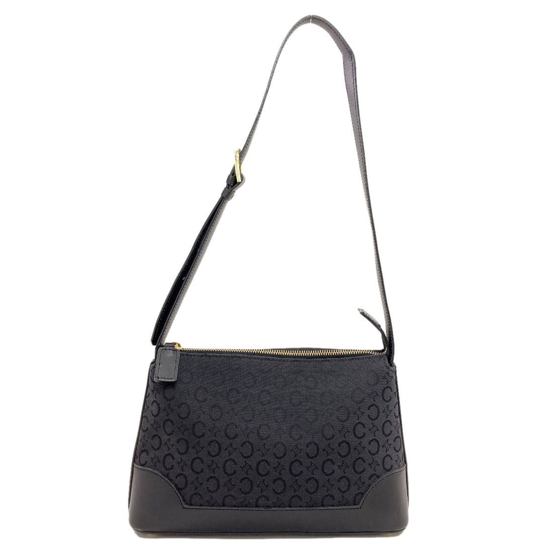 Saluki Canvas Celine Bag Shoulder: Saluki Canvas Celine Bag Shoulder Black canvas shoulder bag from CELINE, featuring a sleek and modern design. The bag's exterior is made from high-quality canvas, giving it a durable and stylish
