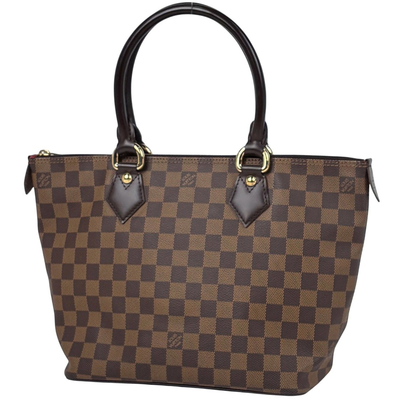 Handbag Tote Vuitton Louis: Handbag Tote Vuitton Louis Brown, Damier Canvas Louis Vuitton tote bag with a size of 23cm x 26cm x 14cm. This handbag features a classic design and a durable canvas material. The bag's signature