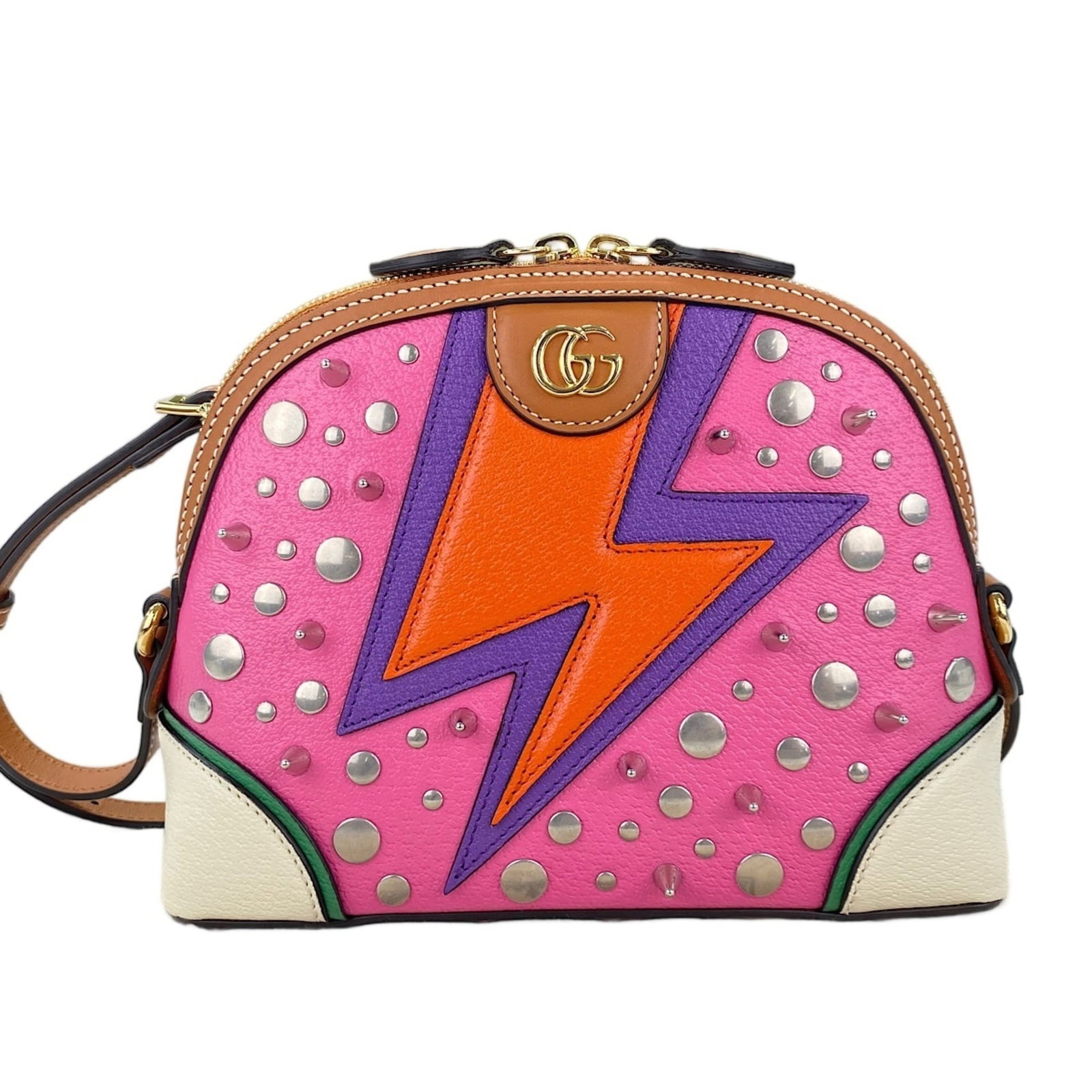Shoulder Bag: Shoulder Bag This vibrant Gucci shoulder bag boasts a unique multi-color design, adding a pop of personality to any outfit. Measuring 19cm x 24cm x 8cm, it's the perfect size for daily essentials.