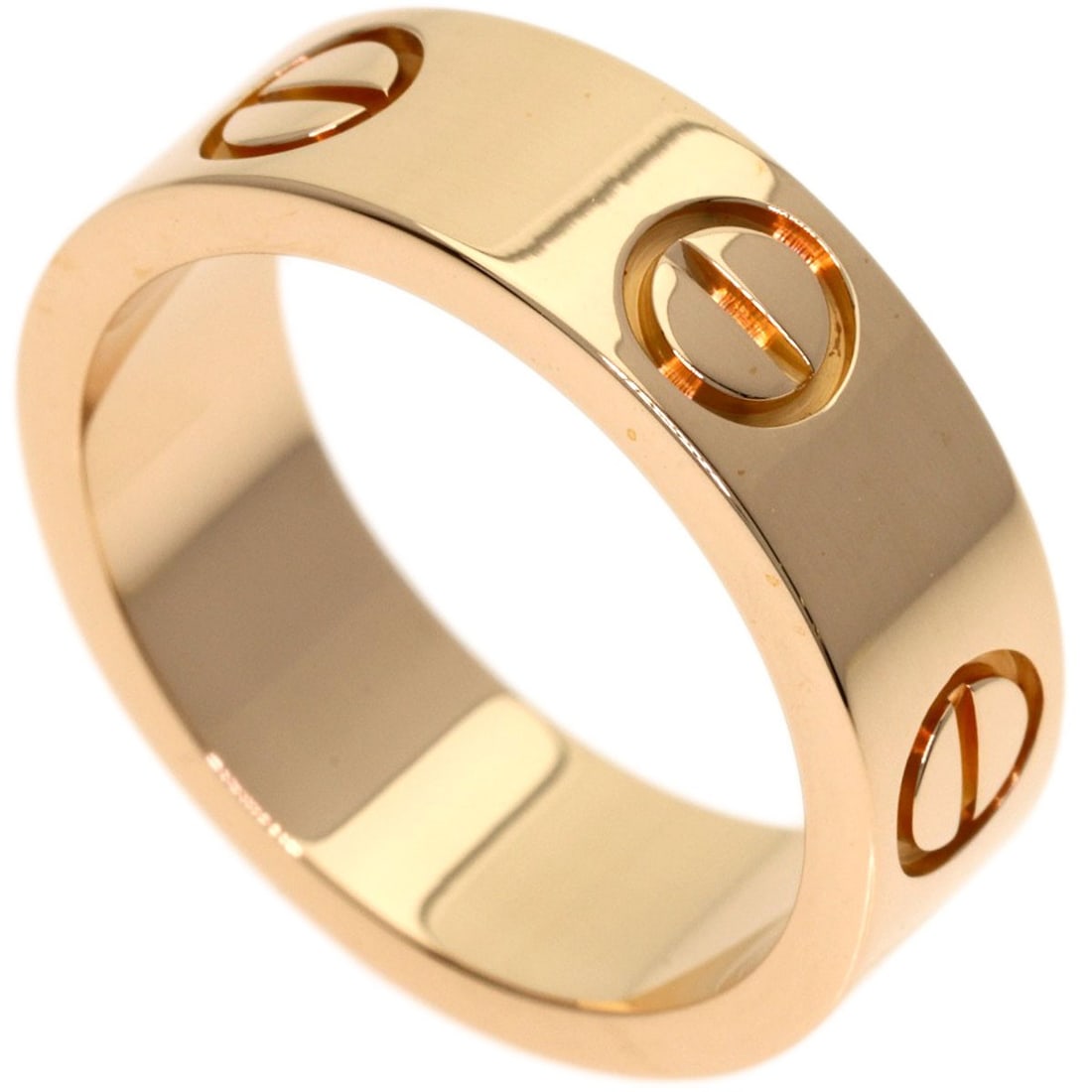 Love Ring #47 Gold K18 Pink Cartier: Love Ring #47 Gold K18 Pink Cartier K18 Pink Cartier's signature gold hue is showcased in this elegant Love Ring #47, crafted from 18k pink gold. The ring's simplicity is underscored by its lack of a