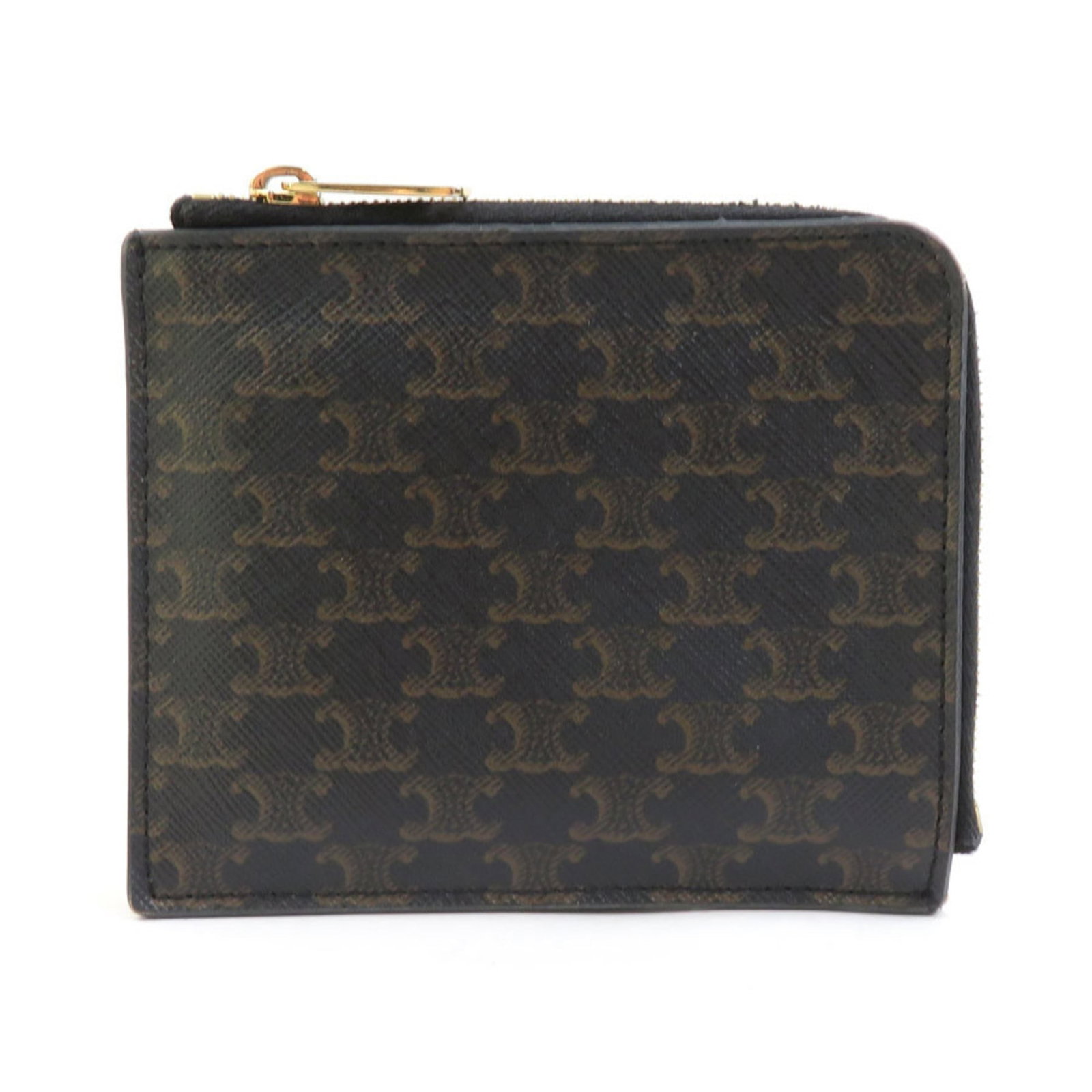 Coin Purse Coated Canvas Celine: Coin Purse Coated Canvas Celine Coated canvas construction provides a durable and stylish finish for this Celine coin purse. Measuring 9.5cm x 11.3cm, it features a sleek black design that fits