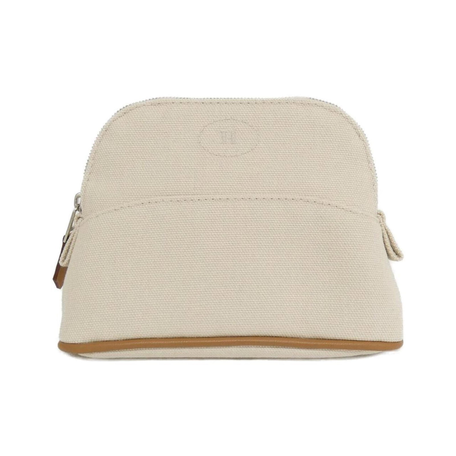 Pouch Canvas Hermes: Pouch Canvas Hermes Canvas pouch from Hermes, available in beige and ivory, with a rectangular shape and dimensions of 11cm x 16cm x 6cm. The item comes in a box, providing a convenient way to store a