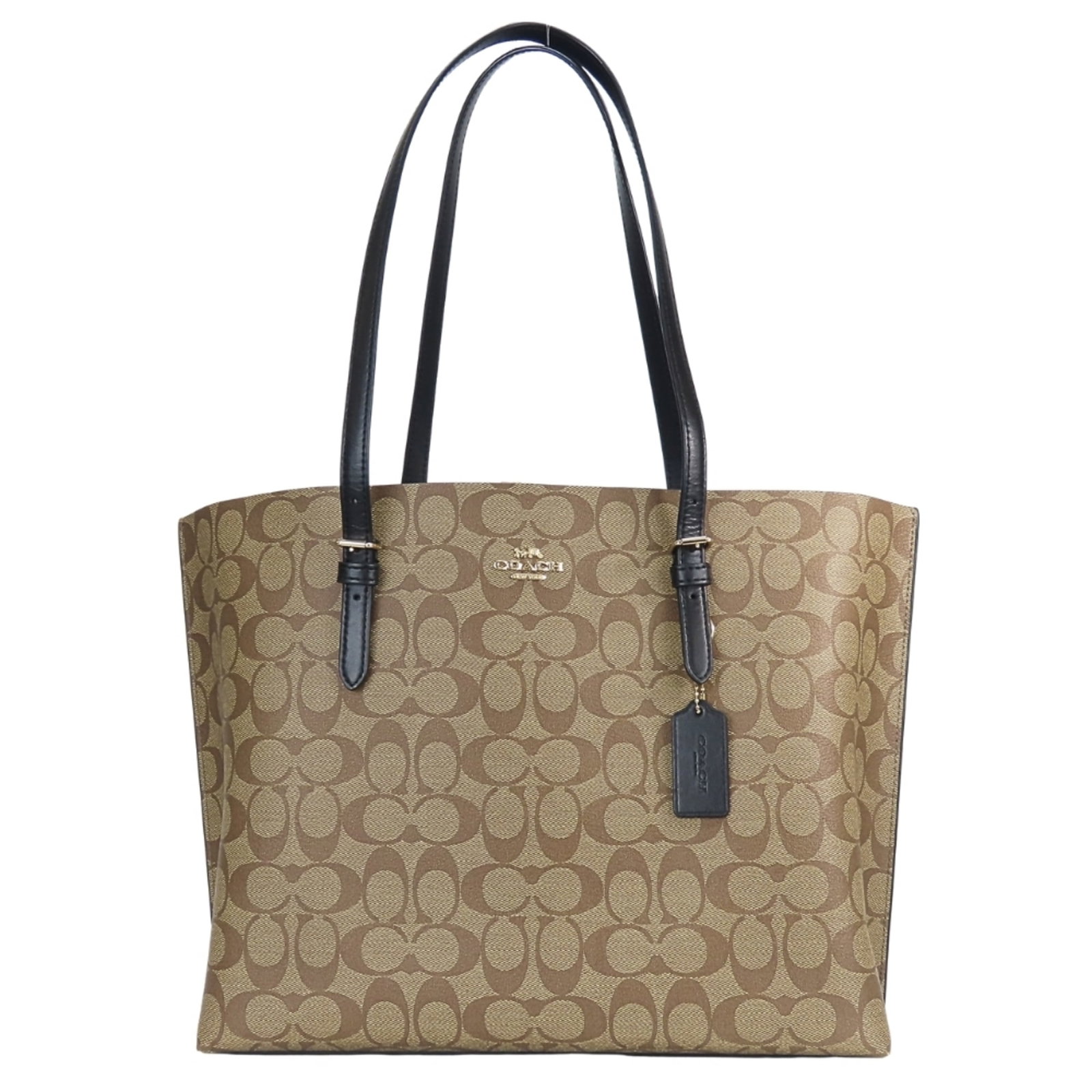 Pvc Leather Coach Tote Bag: Pvc Leather Coach Tote Bag The Coach Line Signature Tote Bag is crafted from a unique blend of PVC and leather, offering a stylish and durable design. With its open style and casual, everyday