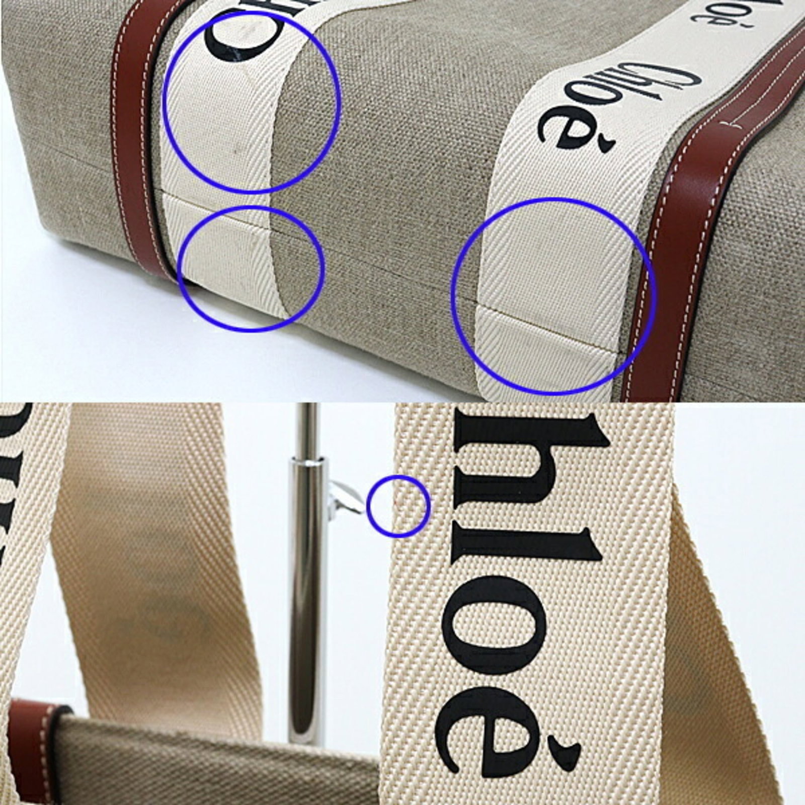 Tote Bag Linen Polyester Leather - 5