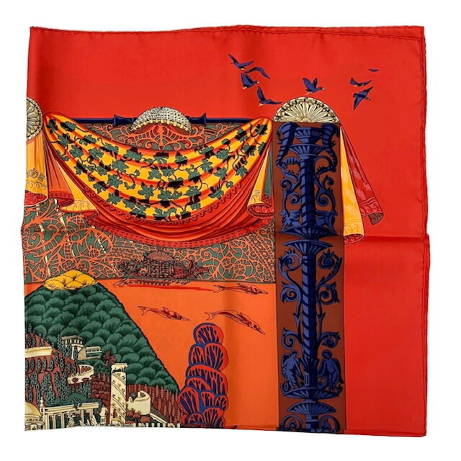 Silk Hermes Scarf - 4