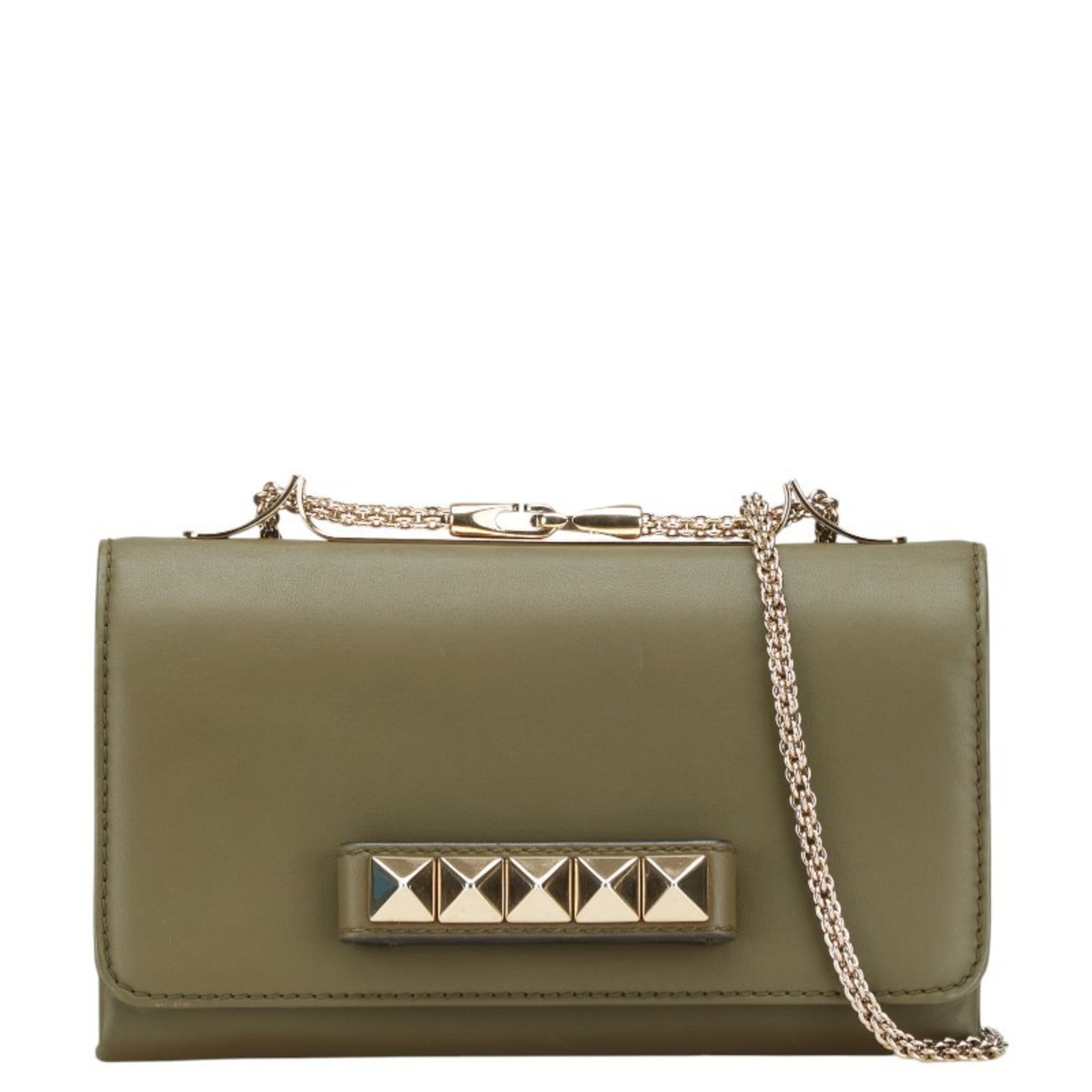 Garavani Valentino Leather Clutch Bag Shoulder: Garavani Valentino Leather Clutch Bag Shoulder The Valentino Garavani Leather Clutch Bag Shoulder is a sophisticated accessory in a rich green hue, featuring a classic design with clean lines and a