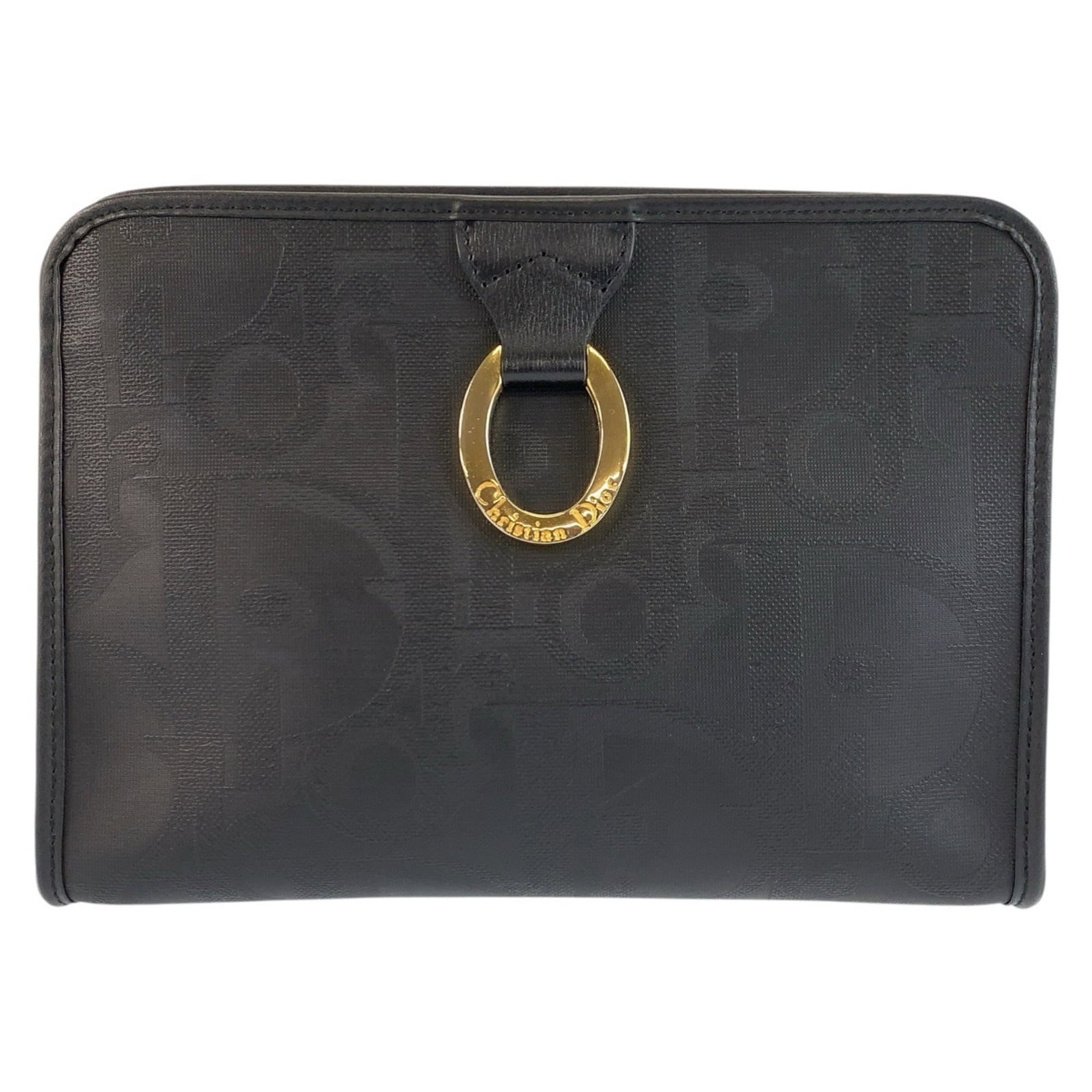 PVC Clutch Dior Christian Bag: PVC Clutch Dior Christian Bag PVC Clutch Dior Christian Bag is a black, women's clutch made from PVC material, with dimensions of 18cm x 25cm x 7cm. This bag bears a signature, and its country of