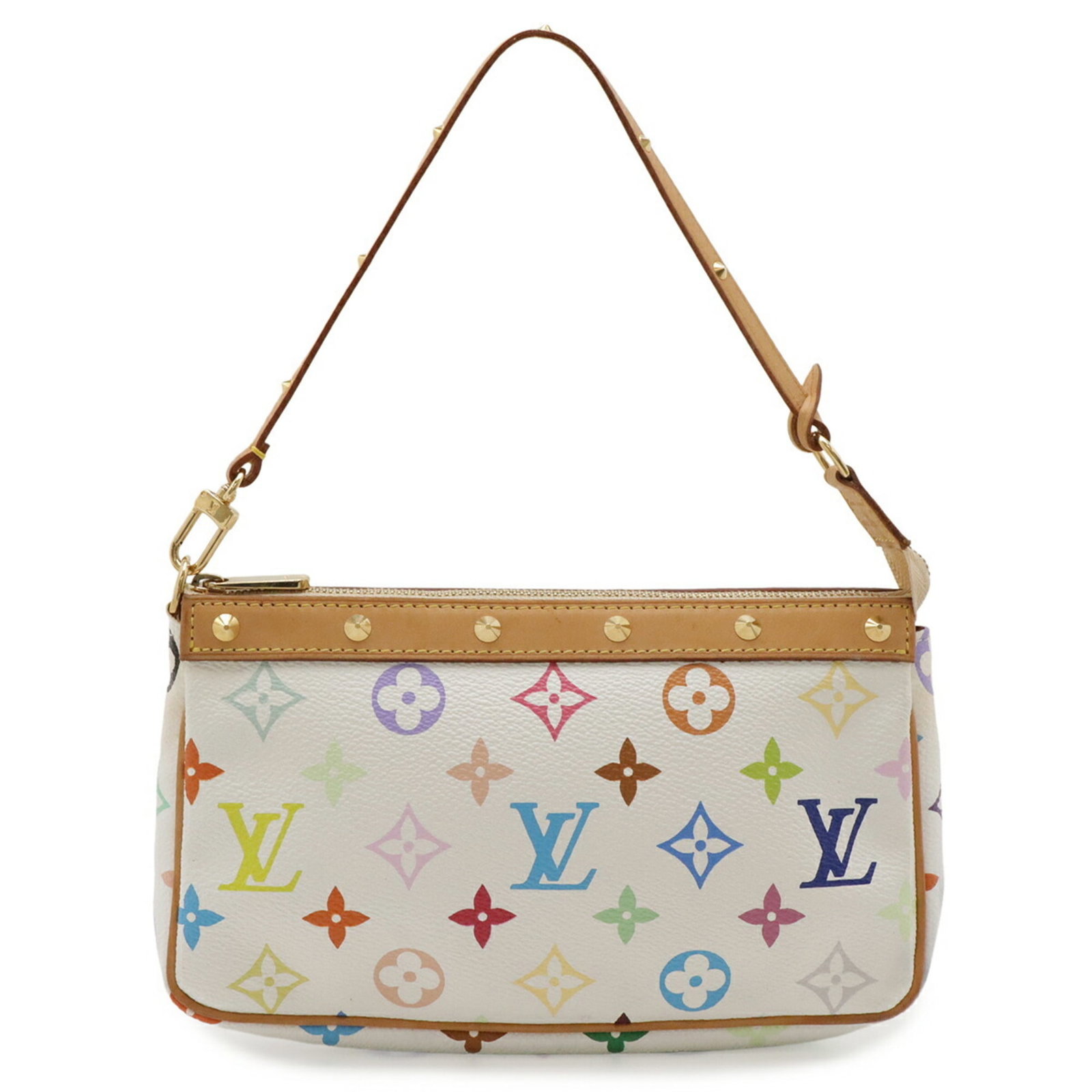 Louis Vuitton Handbag Monogram Multicolore Pochette Pouch: Louis Vuitton Handbag Monogram Multicolore Pochette Pouch Monogram Multicolore Pochette Pouch from Louis Vuitton boasts a vibrant, multicolored design featuring the iconic monogram pattern in white.