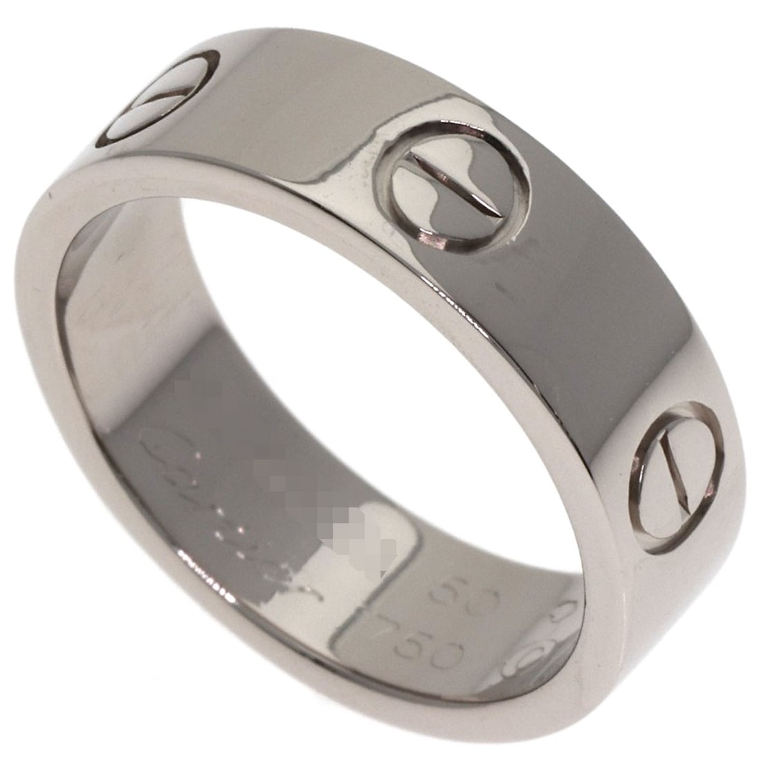 Cartier Love Ring K18 White Gold: Cartier Love Ring K18 White Gold Cartier Love Ring K18 White Gold, a sleek and modern design, is crafted from K18 White Gold, a rare and premium metal. This silver-toned ring features no main stone,