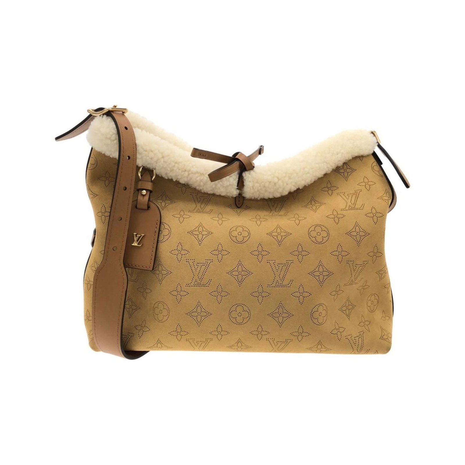Shoulder Bag Leather Louis Vuitton: Shoulder Bag Leather Louis Vuitton This luxurious shoulder bag is crafted from high-quality calf leather and suede, with a classic design that exudes timeless elegance. The gold hardware adds a touch 