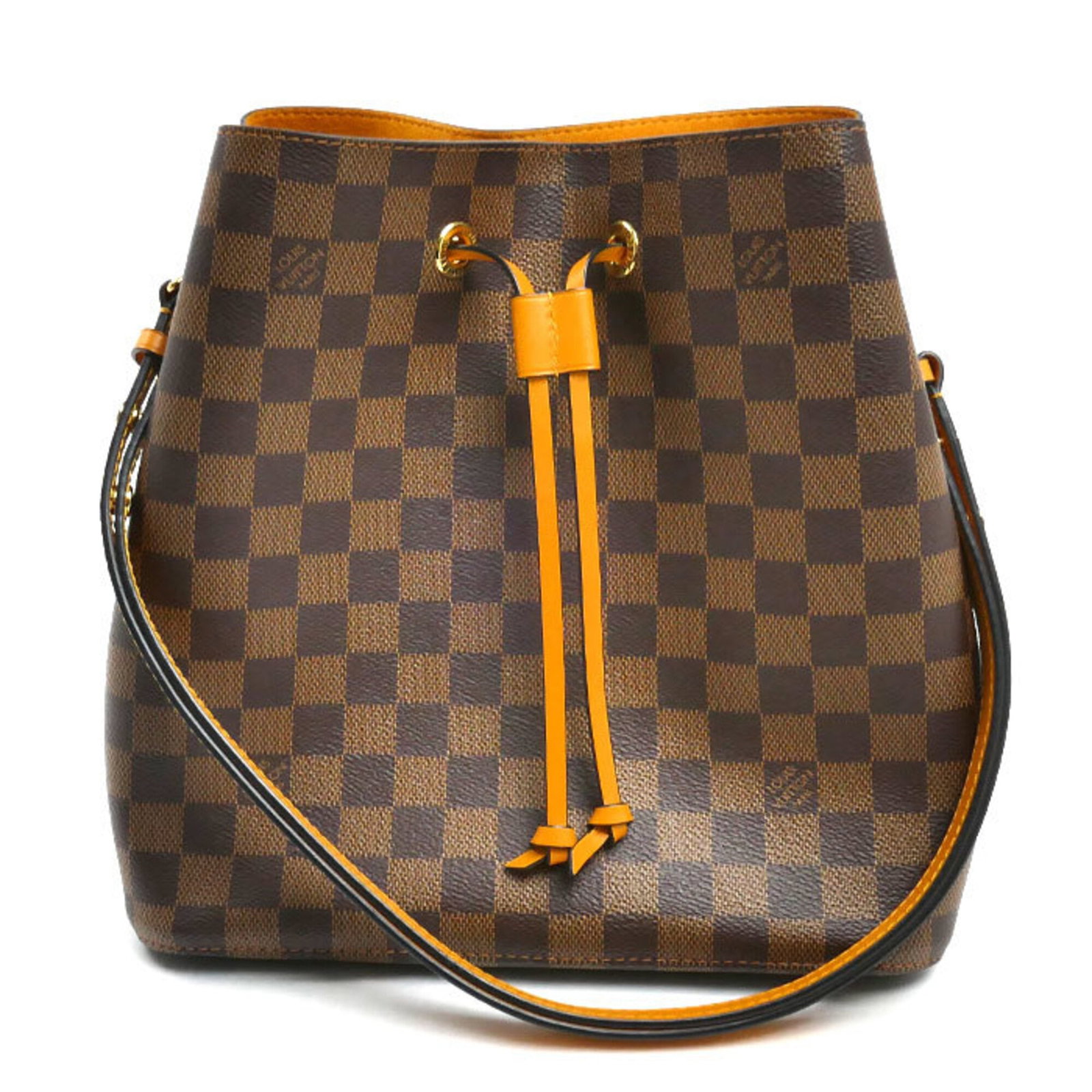 Shoulder Bag Damier Canvas By Louis Vuitton: Shoulder Bag Damier Canvas By Louis Vuitton Damier Canvas by Louis Vuitton, a timeless and iconic shoulder bag, boasts a classic Ebene and Saffron color combination. Made from high-quality Damier