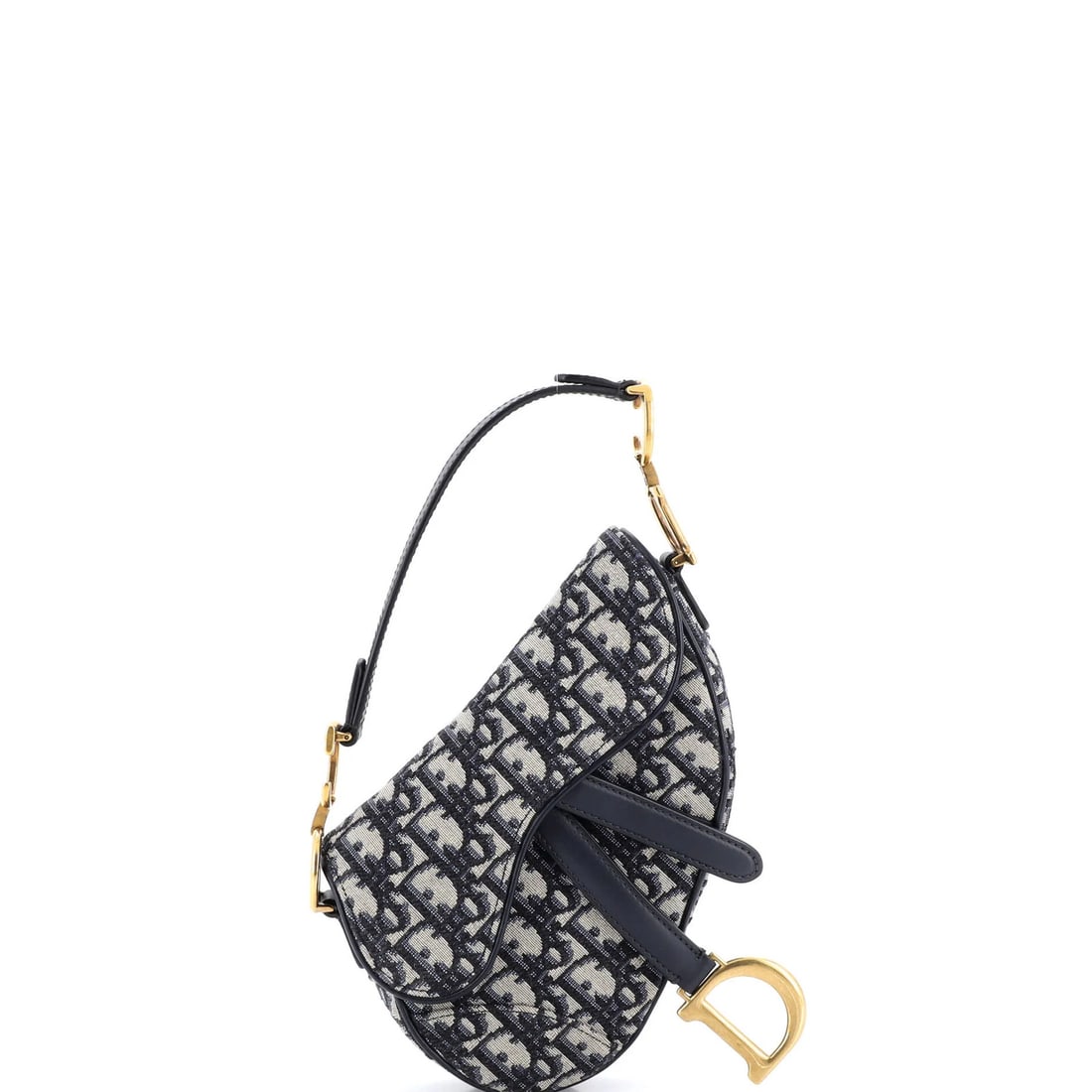 Canvas Oblique Christian Dior Saddle Mini: Canvas Oblique Christian Dior Saddle Mini Canvas Oblique Christian Dior Saddle Mini - A stylish and compact shoulder bag with a signature blue canvas exterior, featuring a classic oblique design and