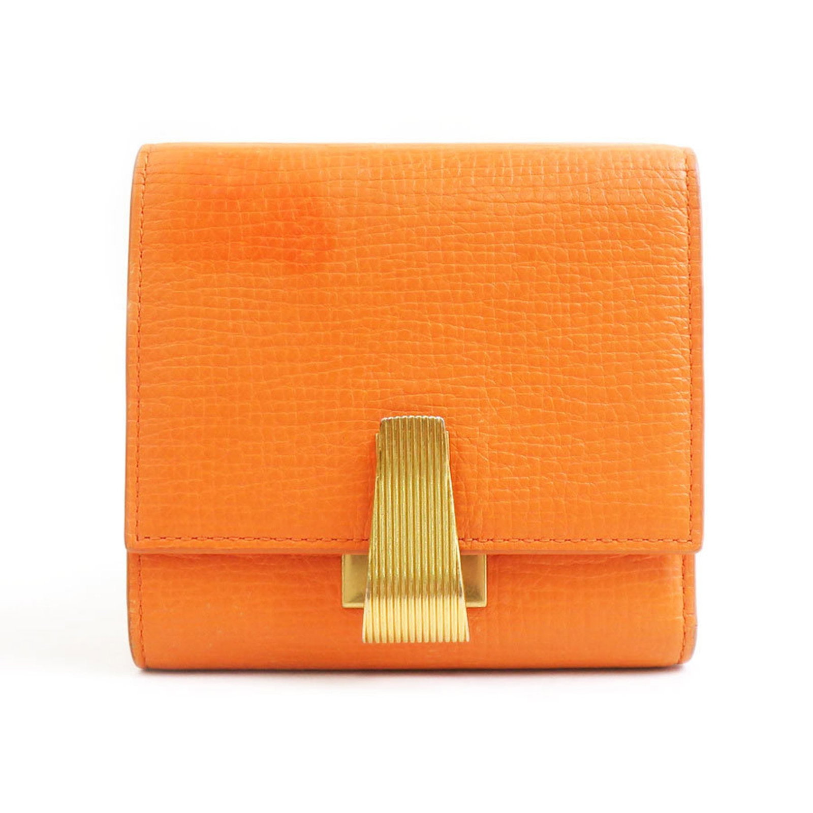 Bottega Veneta Wallet (Tri-Fold) Leather: Bottega Veneta Wallet (Tri-Fold) Leather Bottega Veneta's tri-fold leather wallet is a stylish and functional accessory, featuring a vibrant orange color and premium leather material. The wallet