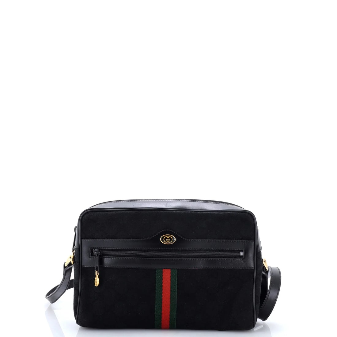 Small GG Canvas Ophidia Vintage Bag Shoulder Gucci: Small GG Canvas Ophidia Vintage Bag Shoulder Gucci Small GG Canvas Ophidia Vintage Bag Shoulder Gucci features a classic black canvas exterior with a distinctive red interior, adorned with gold