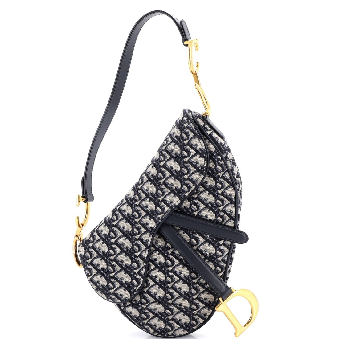 Canvas Oblique Medium Saddle Handbag Dior Christian: Canvas Oblique Medium Saddle Handbag Dior Christian Canvas Oblique Medium Saddle Handbag Dior Christian - A stylish and versatile shoulder bag with a classic oblique design, featuring a blue canvas