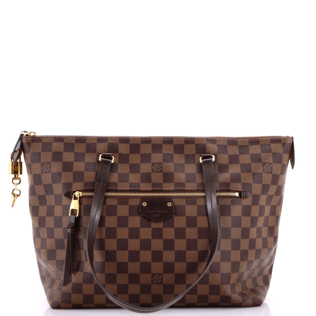 Damier MM Louis Vuitton Tote Iena: Damier MM Louis Vuitton Tote Iena The Damier MM Louis Vuitton Tote Iena is a classic shoulder bag with a rich history, featuring the iconic Damier MM pattern in a timeless brown canvas exterior. With 