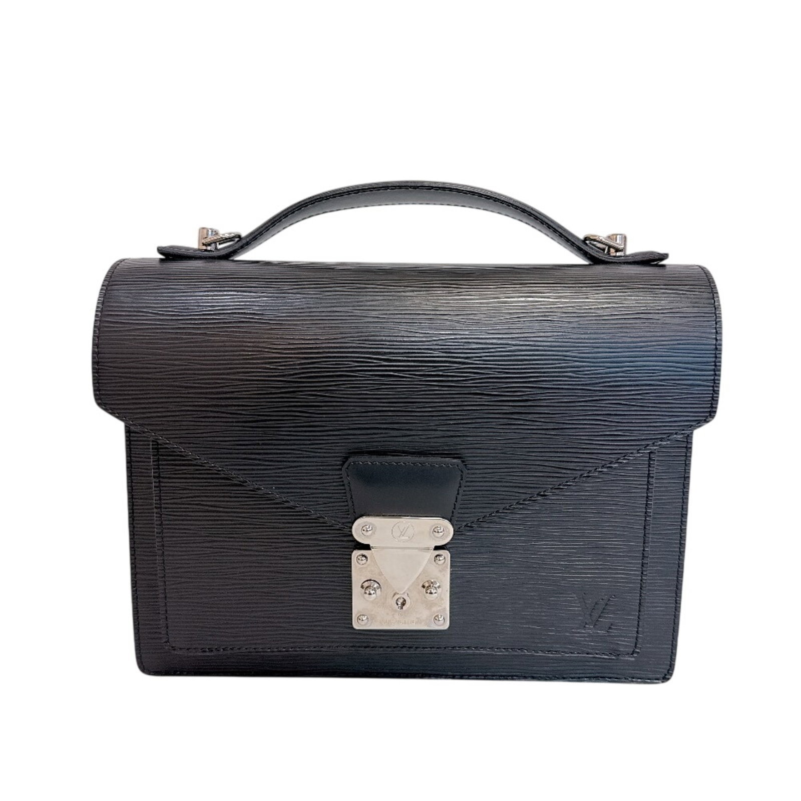 Leather Epi Bag Vuitton Louis: Leather Epi Bag Vuitton Louis The Louis Vuitton Epi bag is a classic design made from high-quality Epi leather, featuring a timeless black color. This shoulder bag measures 21cm x 28cm x 6cm, making i