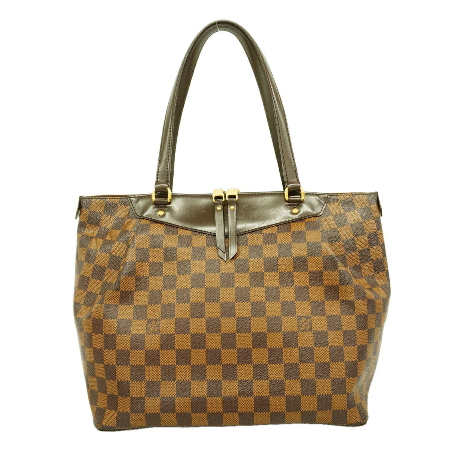 Tote Bag Louis Vuitton: Tote Bag Louis Vuitton Louis Vuitton Ebene Tote Bag, 28cm x 31cm x 17cm, features the iconic Ebene monogram pattern, a timeless design element of the brand. This stylish tote bag is crafted with atten