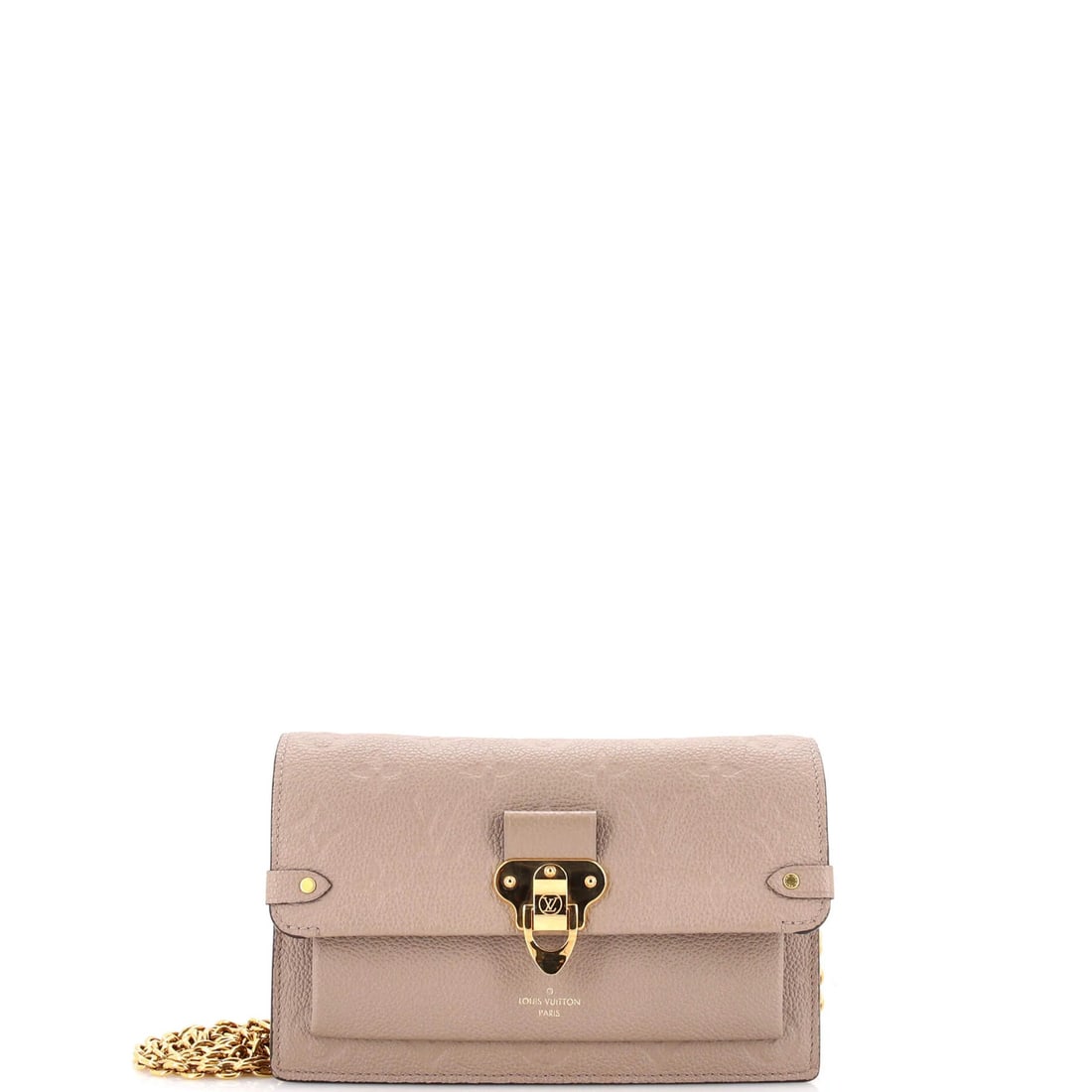 Vuitton Louis Chain Wallet Monogram Leather Empreinte Vavin NM: Vuitton Louis Chain Wallet Monogram Leather Empreinte Vavin NM The Louis Vuitton Vavin Chain Wallet Monogram Leather Empreinte Vavin NM is a stylish and versatile accessory. This cross body wallet fea