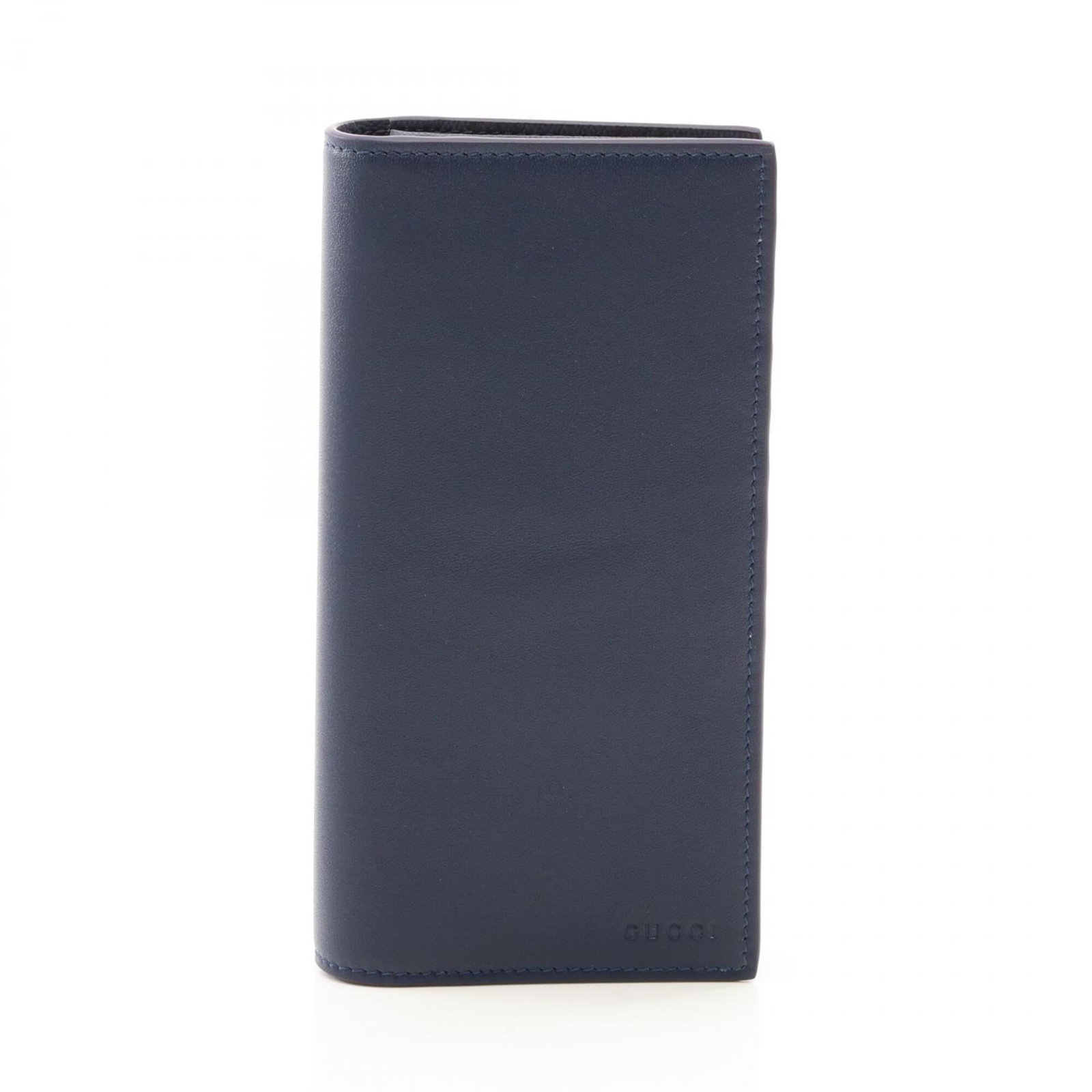 Gucci Long Wallet (Bi-Fold) Leather: Gucci Long Wallet (Bi-Fold) Leather Navy Gucci Long Wallet (Bi-Fold) Leather. Made from high-quality leather, this bi-fold wallet features a classic design with a 19cm x 10cm x 2cm size. The