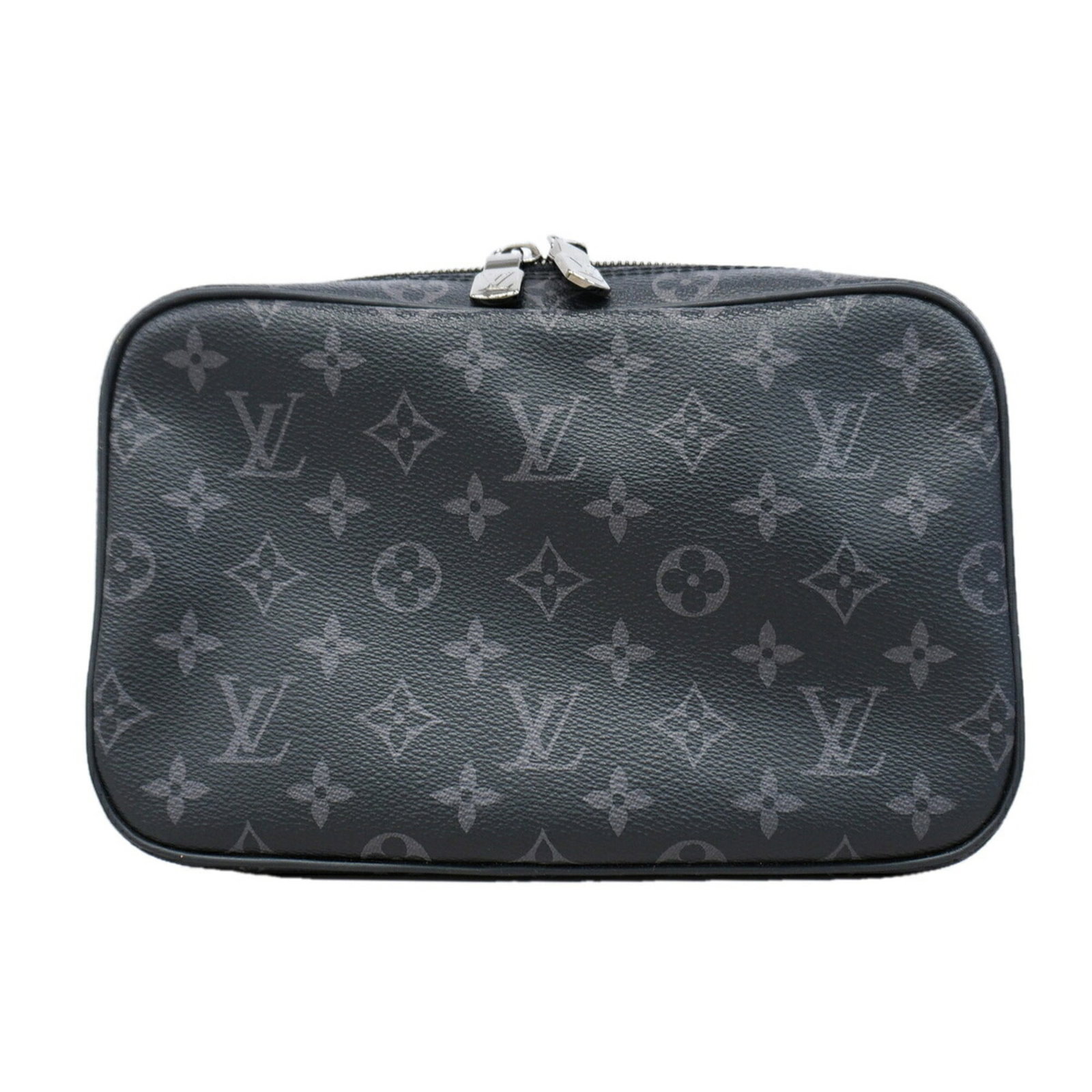 Louis Vuitton Pouch: Louis Vuitton Pouch Black Louis Vuitton Pouch, 16cm x 24cm x 7.5cm, bears a signature, is made of a durable design with a classic black color. This stylish pouch is a versatile accessory for everyday