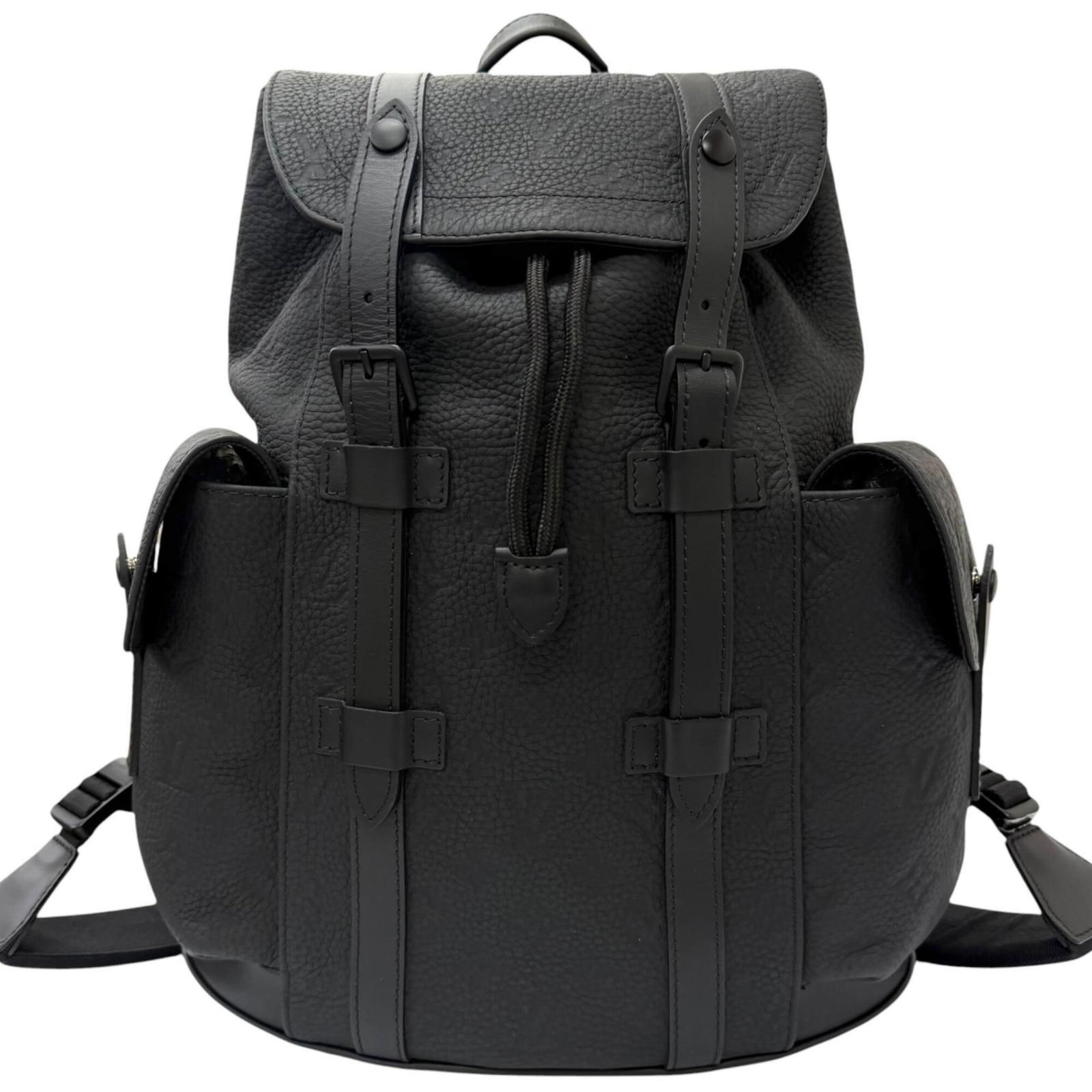 Vuitton Louis Monogram Backpack: Vuitton Louis Monogram Backpack The Louis Vuitton Louis Monogram Backpack is a classic design from the iconic French brand, featuring the signature monogram pattern in black. Made from high-quality ma