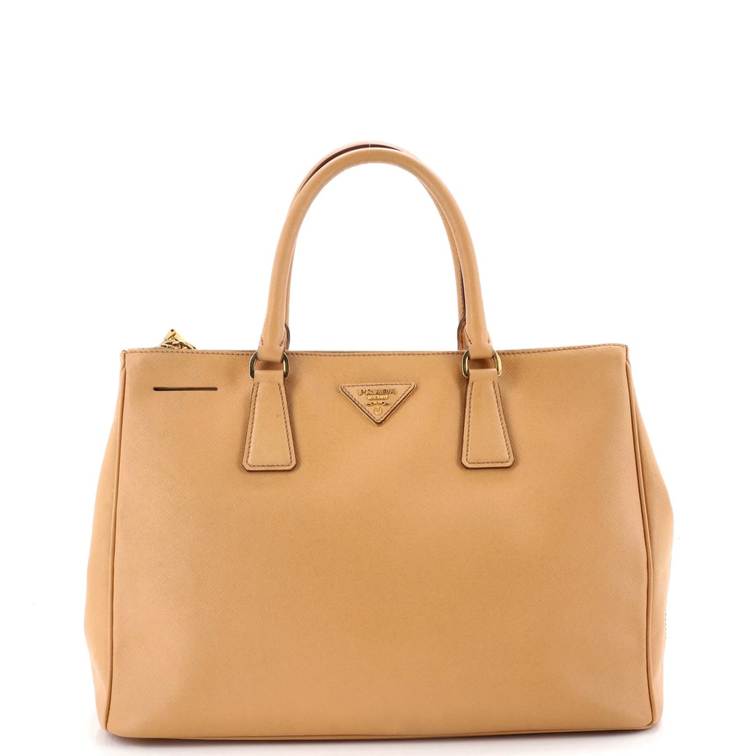 Saffiano Leather Lux Prada Double Medium Tote Zip: Saffiano Leather Lux Prada Double Medium Tote Zip Saffiano Leather Lux Prada Double Medium Tote Zip - A luxurious medium-sized tote with a classic design, featuring a double zip closure and gold