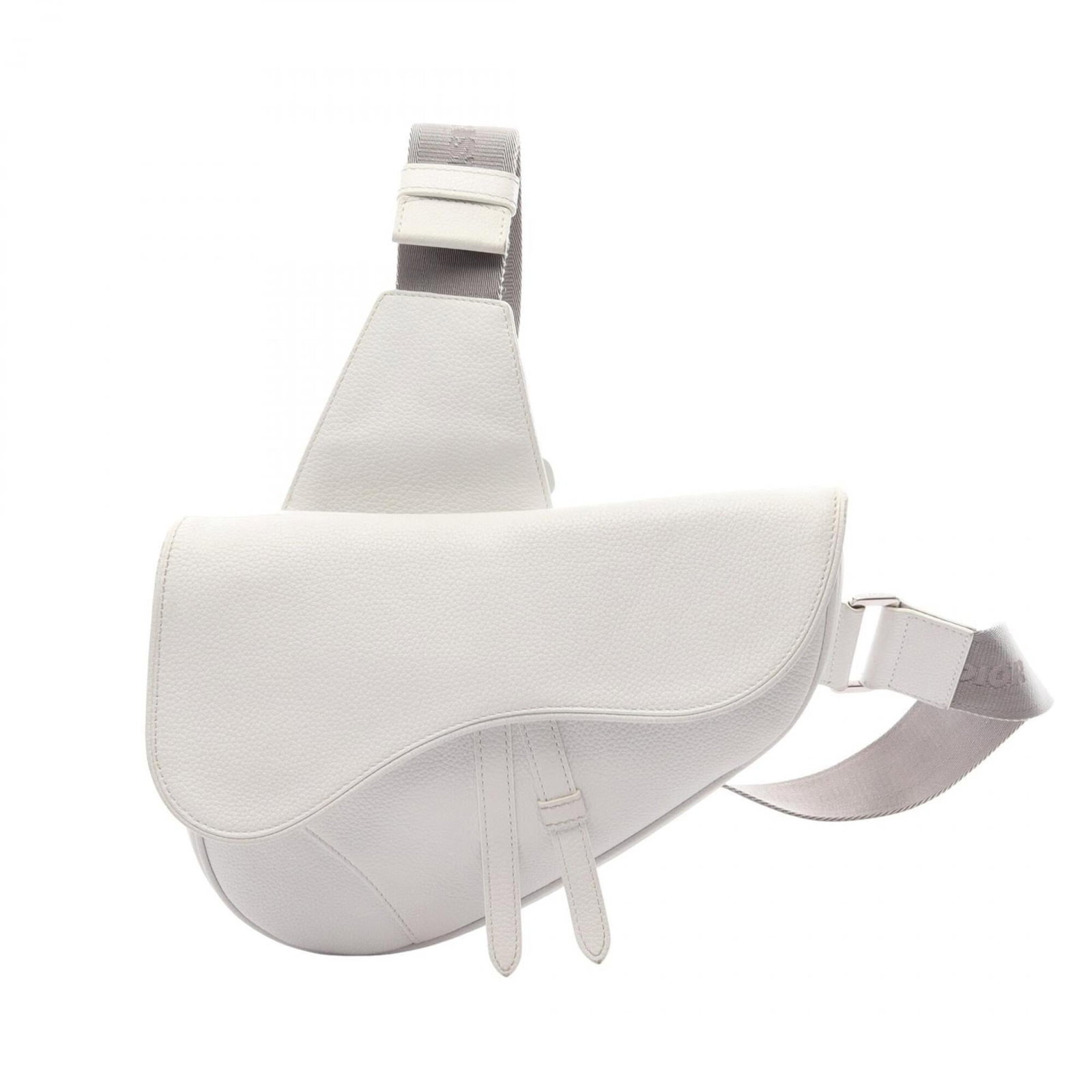 Handbag Leather Saddle Christian Dior Pack Fanny: Handbag Leather Saddle Christian Dior Pack Fanny White Christian Dior Leather Saddle Fanny Pack. This classic saddle bag features a timeless design with a white leather exterior, measuring 17cm x 27cm