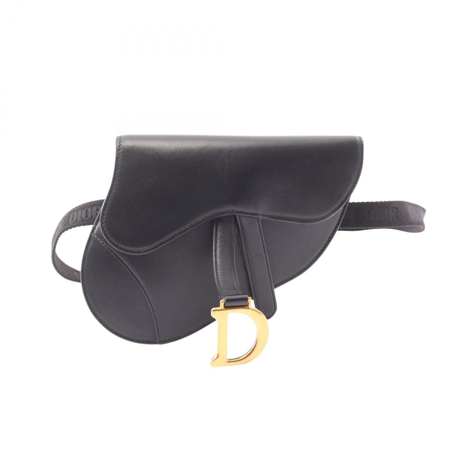 Handbag Leather Saddle Christian Dior Pack Fanny: Handbag Leather Saddle Christian Dior Pack Fanny Black leather Christian Dior fanny pack, saddle bag, measures 14cm x 18cm x 5.00mm. Made from high-quality leather, this stylish accessory features a c