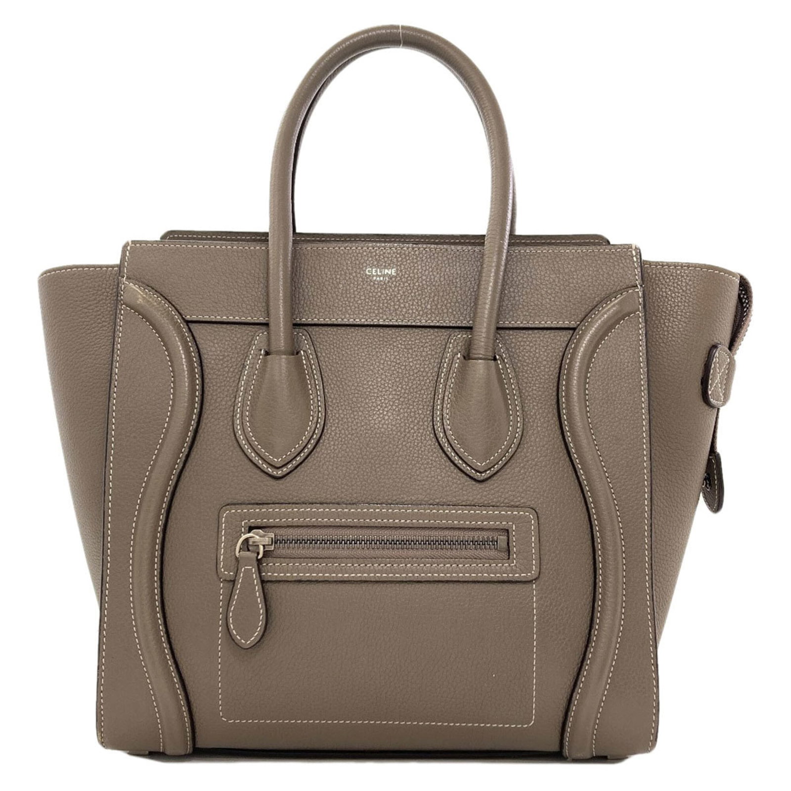 Celine Handbag Leather: Celine Handbag Leather Brown Celine Handbag Leather is a 26cm x 26cm x 13cm handbag made from high-quality leather. The bag's classic design and timeless color make it a versatile accessory for