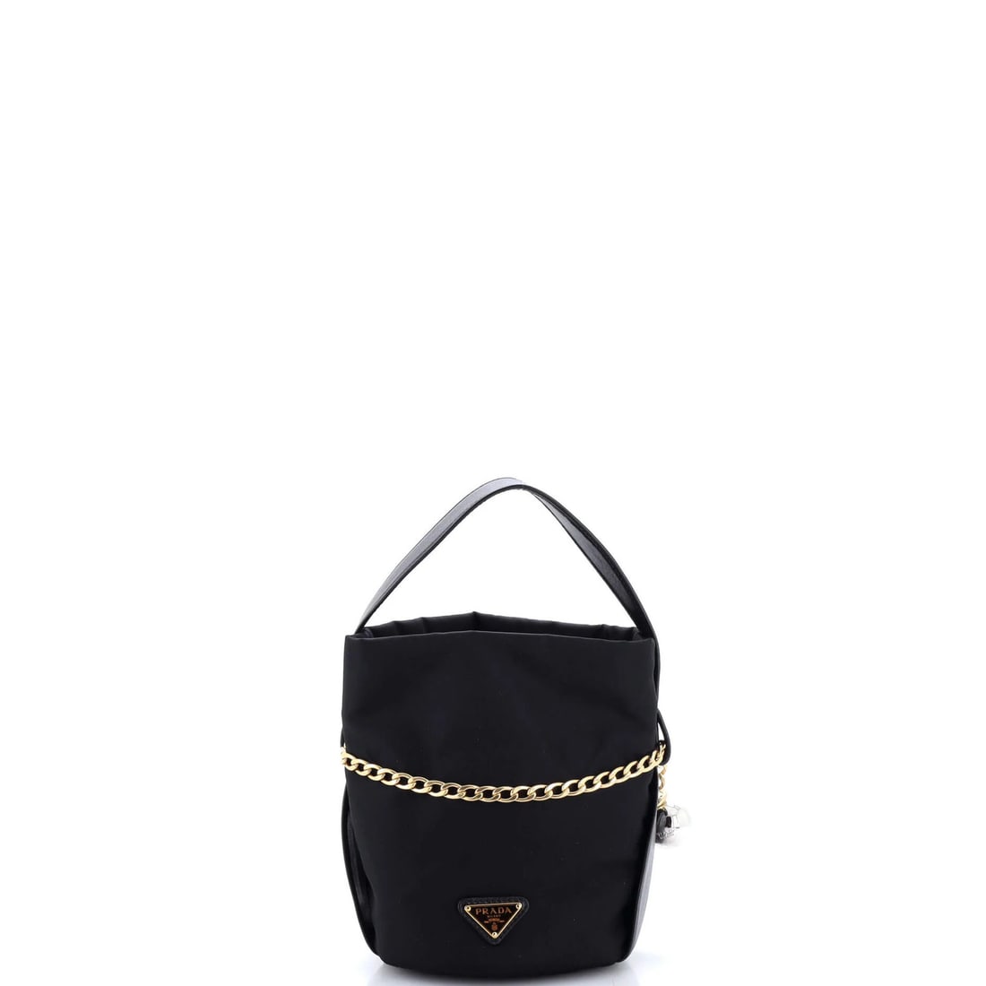 Petit Sac Bucket Bag Re Nylon Nappa Leather Mini: Petit Sac Bucket Bag Re Nylon Nappa Leather Mini Small but stylish, this Prada Petit Sac Bucket Bag Re Nylon Nappa Leather Mini is a chic accessory for everyday use. Made from a combination of