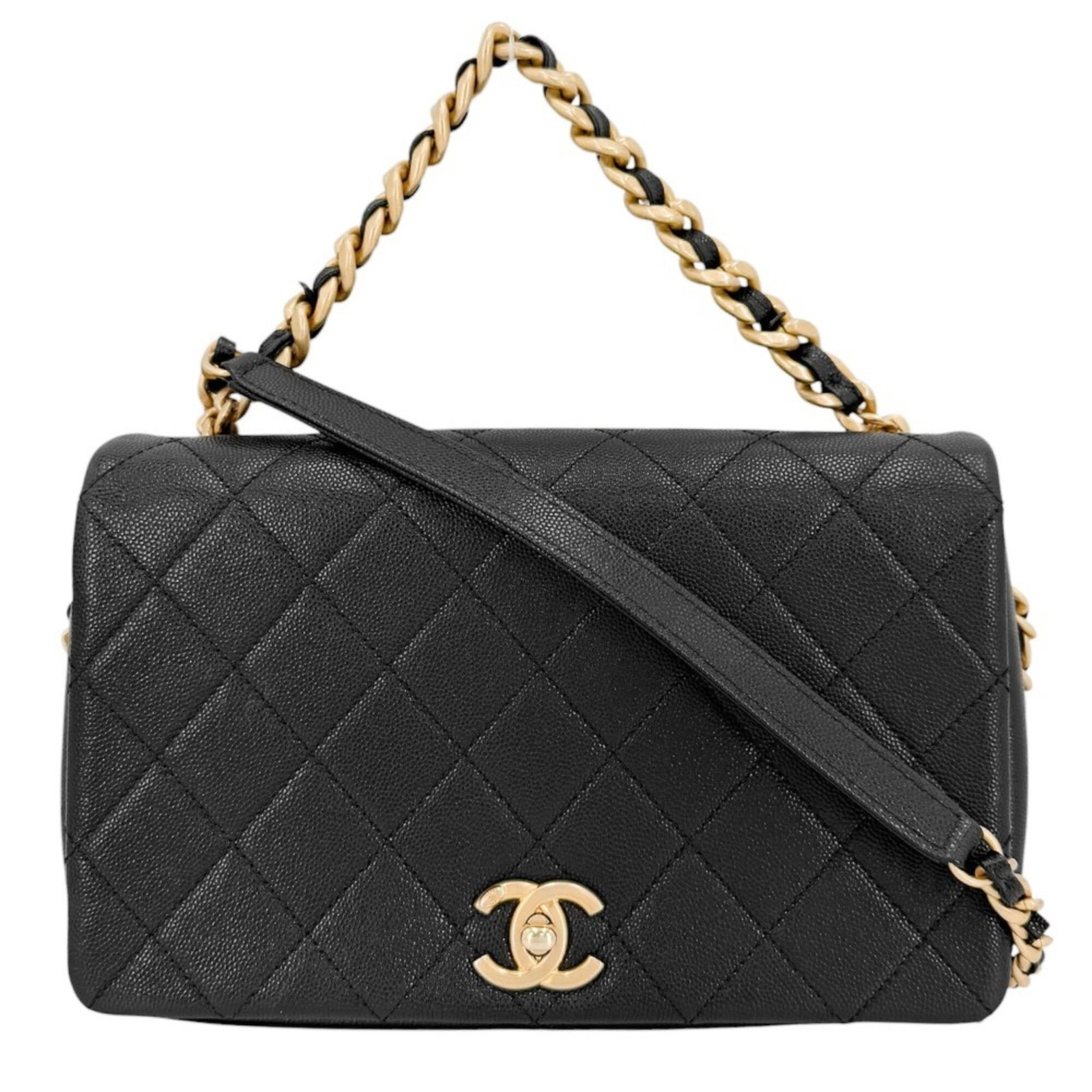 Calfskin Grained Shoulder Bag Handbag: Calfskin Grained Shoulder Bag Handbag Calfskin Grained Shoulder Bag Handbag is crafted from high-quality, black grained calfskin. Its sleek design and classic style make it a timeless accessory for
