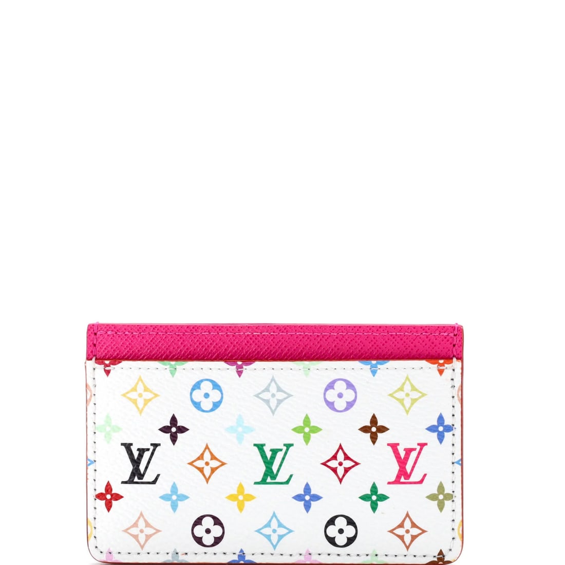 Louis Vuitton x Takashi Murakami Card Holder Monogram Multicolor with Leather: Louis Vuitton x Takashi Murakami Card Holder Monogram Multicolor with Leather This Louis Vuitton x Takashi Murakami card holder features a unique monogram multicolor design with leather accents, addin
