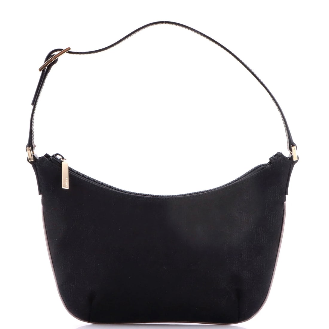 Small GG Pochette Vintage Bag Canvas Gucci: Small GG Pochette Vintage Bag Canvas Gucci Small GG Pochette Vintage Bag Canvas Gucci in Black. This classic canvas Hobo bag features the iconic GG logo and gold-tone hardware, with minor creases and