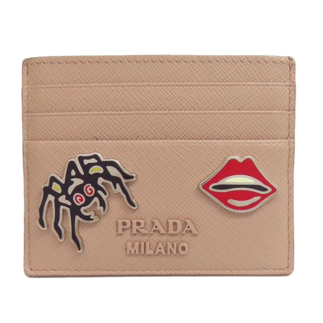 Spider Lip Card Case Safiano Prada: Spider Lip Card Case Safiano Prada Safiano Prada Spider Lip Card Case - A stylish and functional card case made from high-quality materials, featuring a unique design with a spider lip detail. The