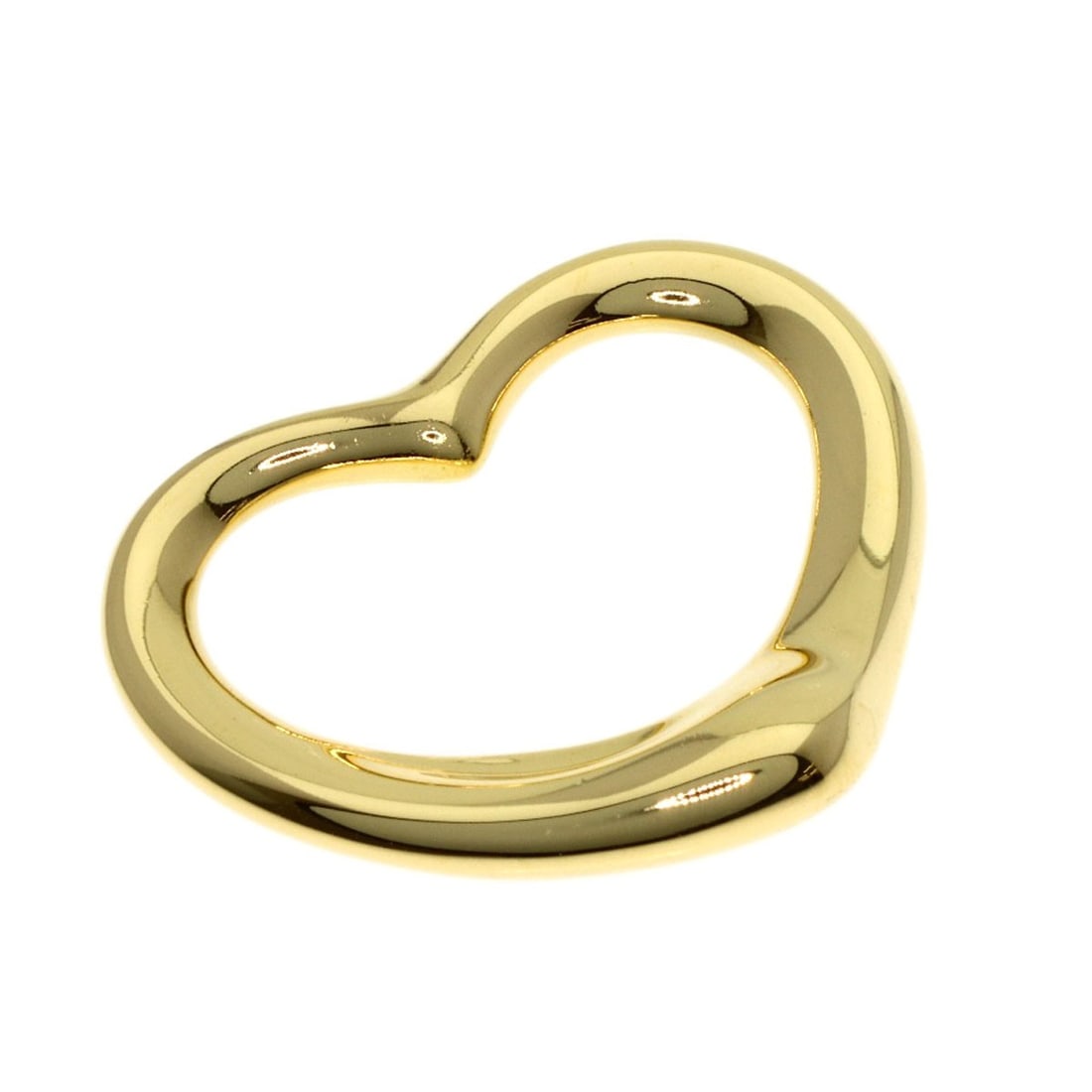 Yellow Gold Pendant K18 Open Heart Tiffany&Co: Yellow Gold Pendant K18 Open Heart Tiffany&Co K18 Yellow Gold Pendant with Open Heart Design, a stunning piece from Tiffany&Co. This pendant showcases a bold open heart design crafted from 18k K18