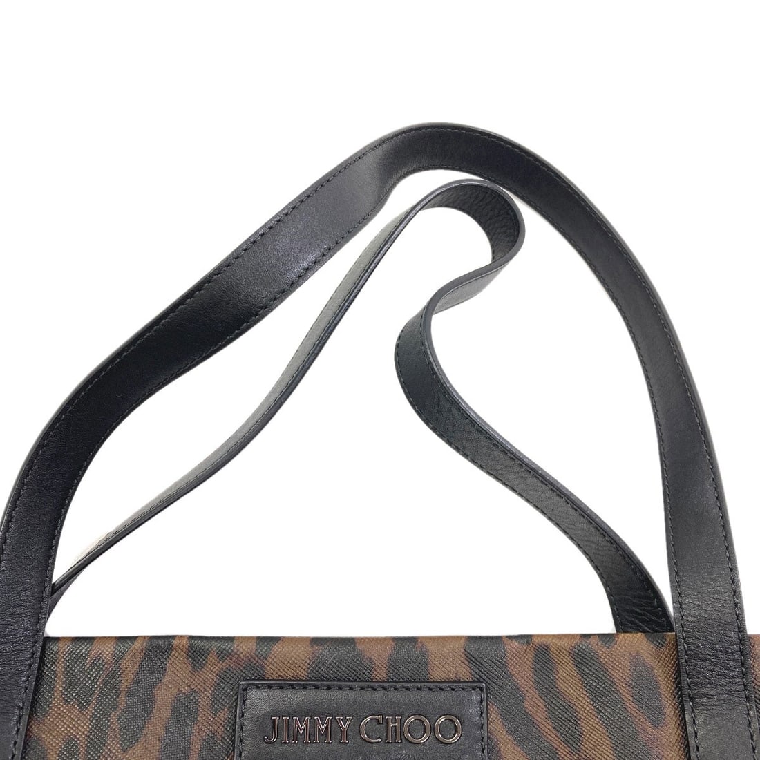 Jimmy Choo Leopard Pattern Embossed Leather Tote - 11