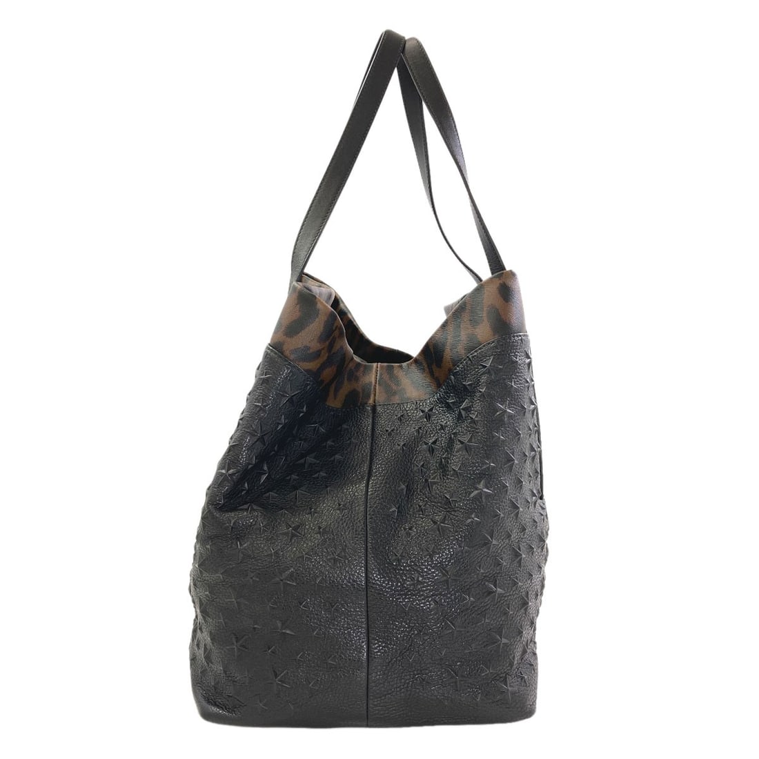 Jimmy Choo Leopard Pattern Embossed Leather Tote - 3
