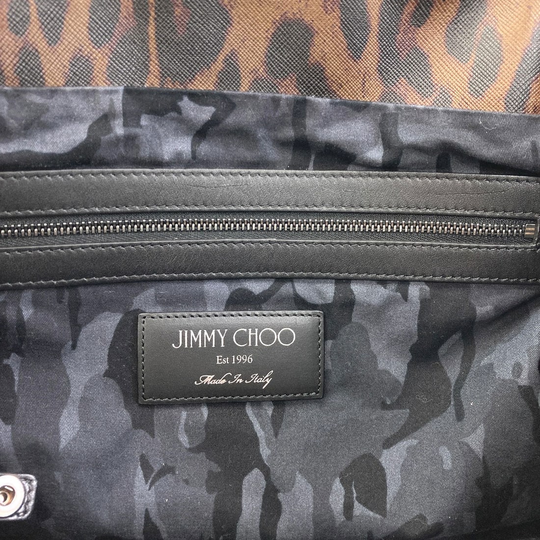 Jimmy Choo Leopard Pattern Embossed Leather Tote - 7