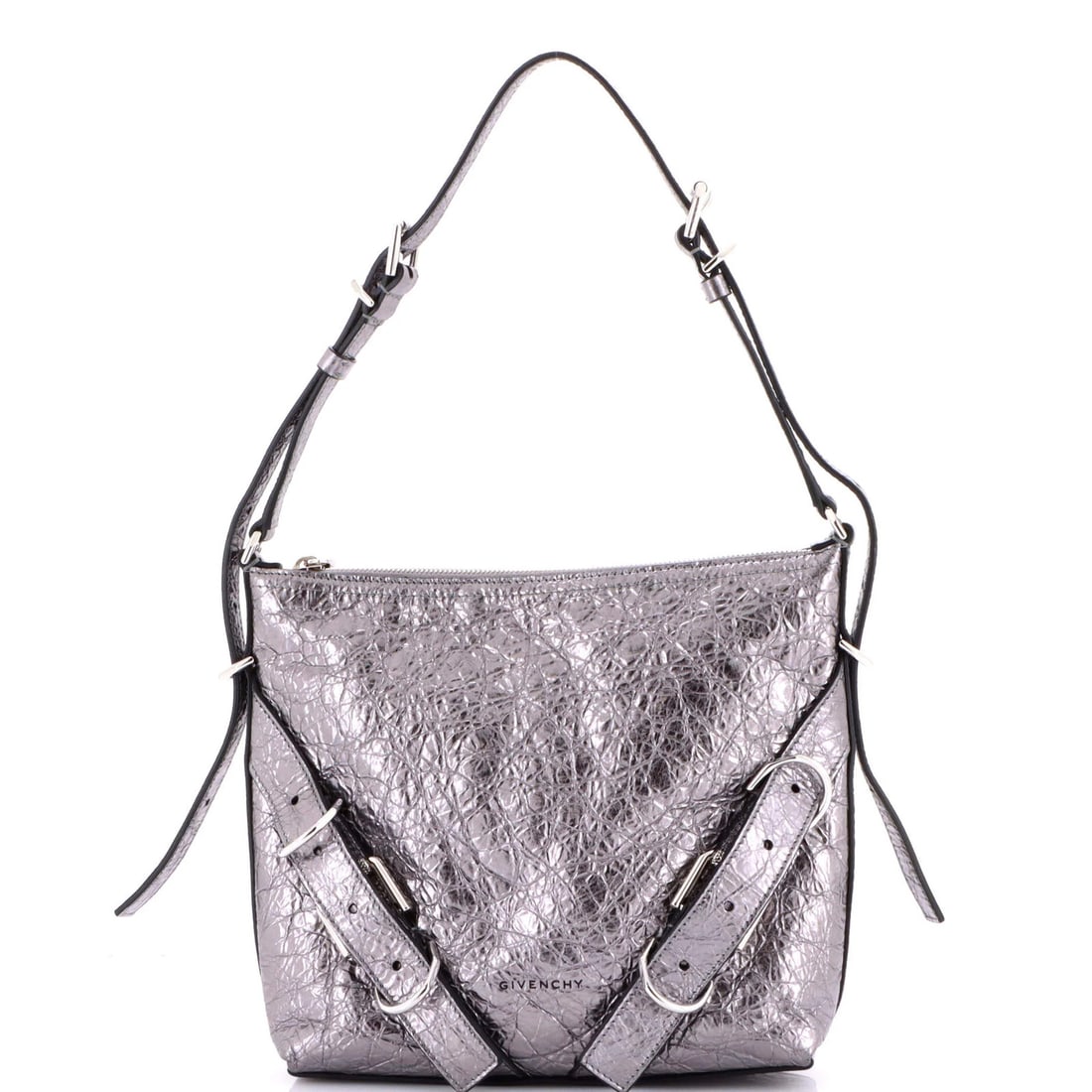 Small Leather Bag Givenchy Voyou: Small Leather Bag Givenchy Voyou Small Leather Bag Givenchy Voyou - A Metallic Marvel. This Small Leather Bag from Givenchy's Voyou collection boasts a striking metallic exterior, complete with minor
