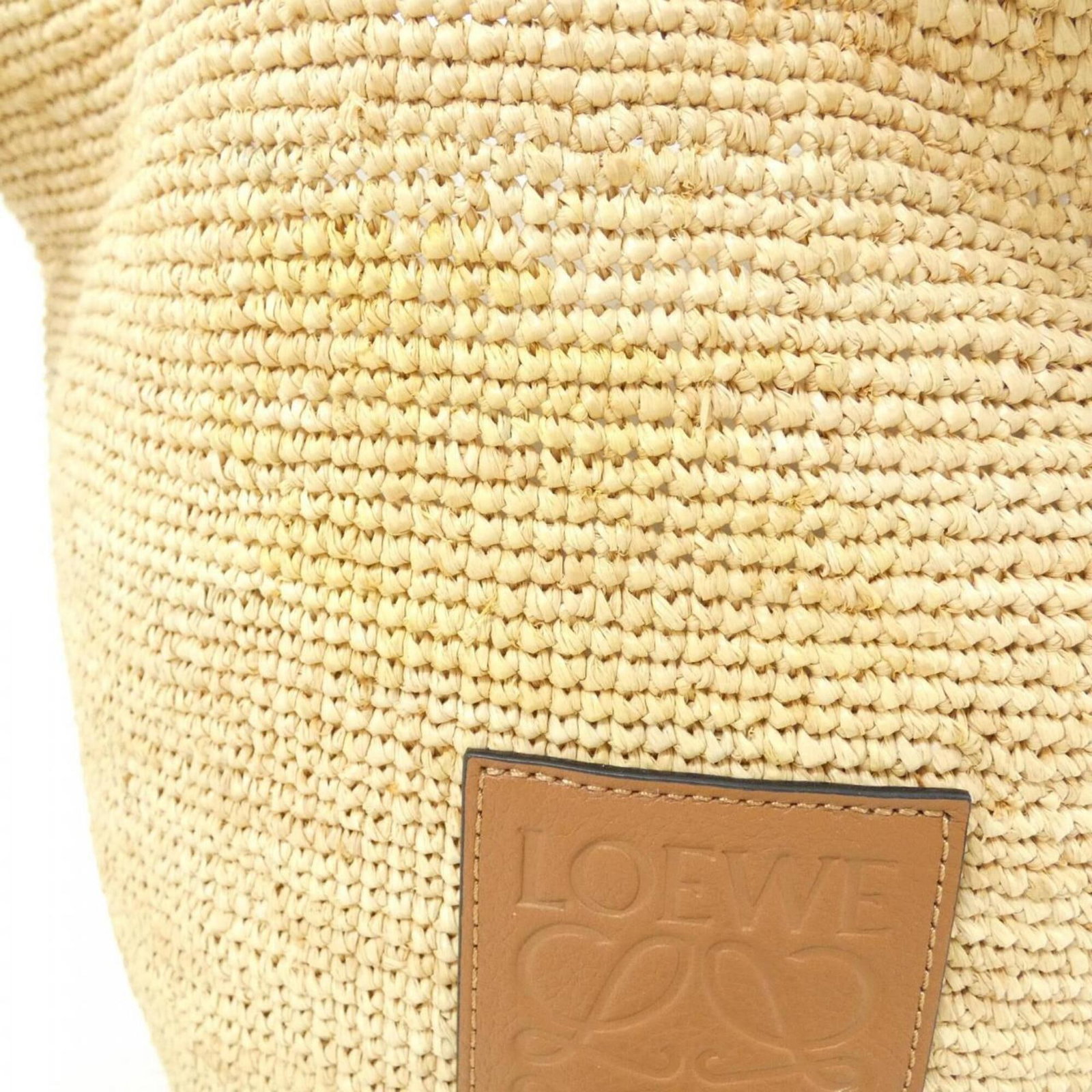 Handbag Raffia Leather Loewe - 4