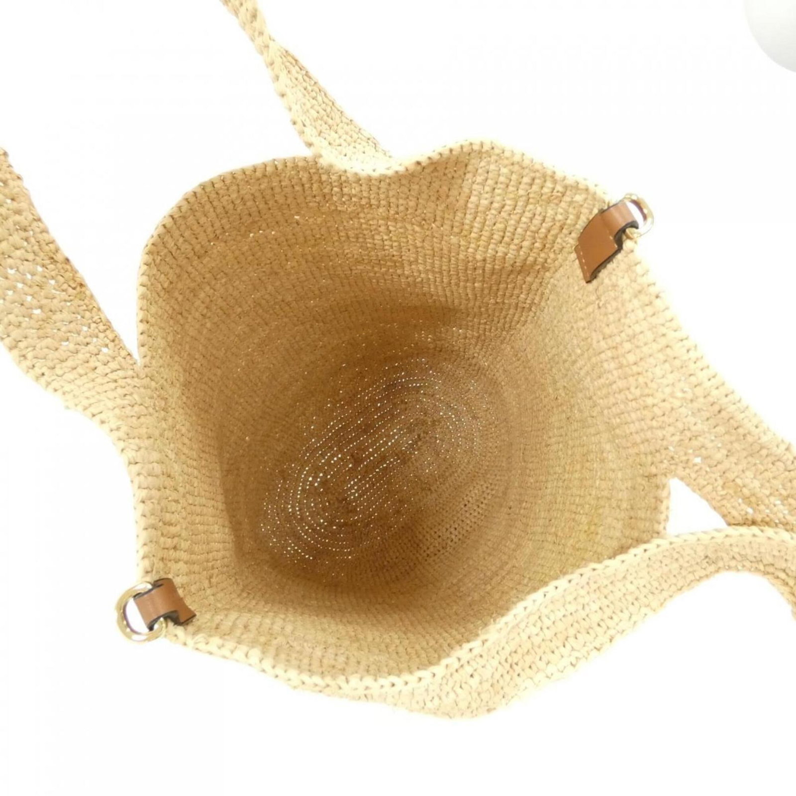 Handbag Raffia Leather Loewe - 9