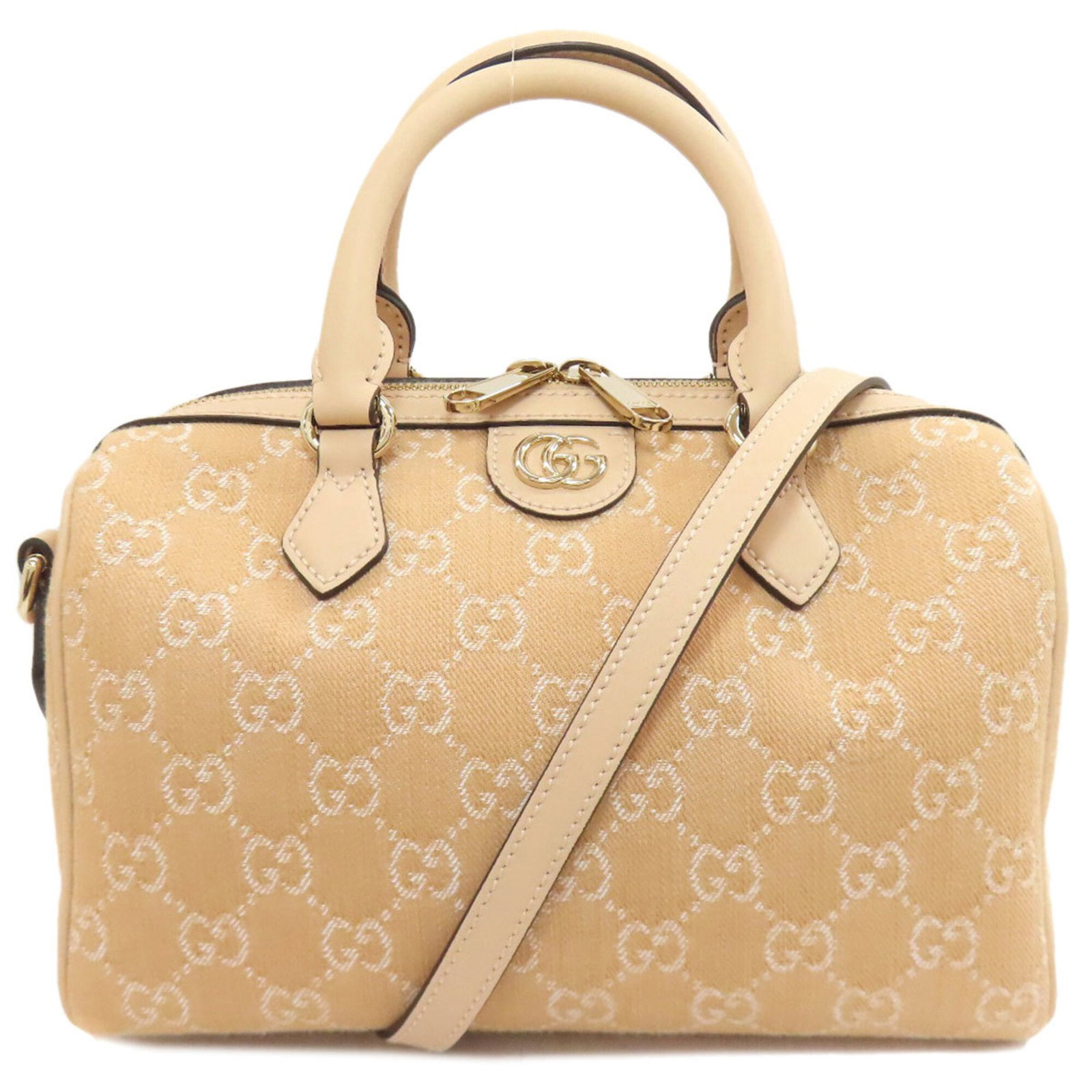 Handbag Canvas Gucci: Handbag Canvas Gucci Canvas Gucci handbag with a classic beige color, featuring a zipper closure and adjustable strap length. This stylish bag measures 16cm x 25cm x 11cm and has a handle length of