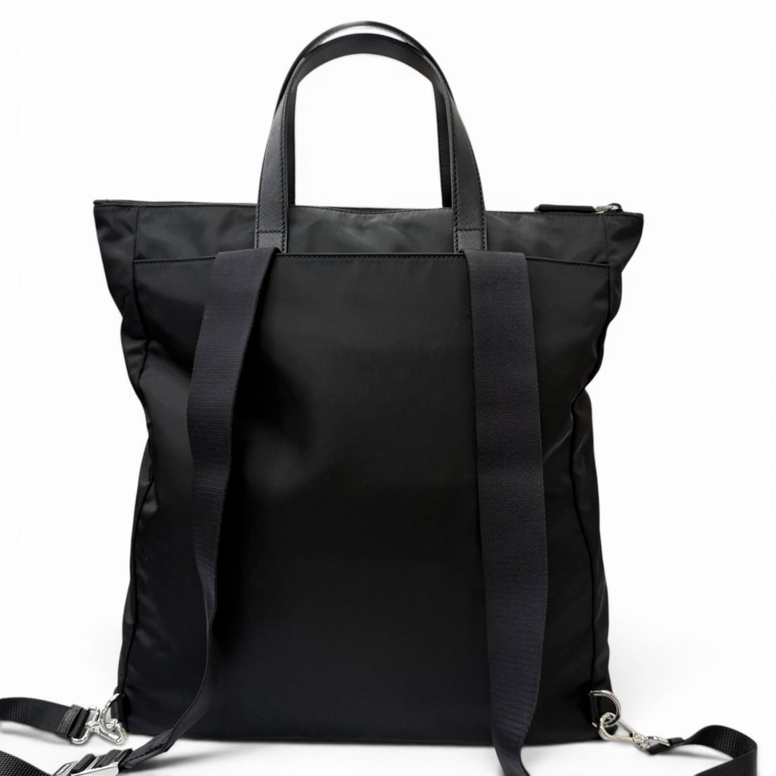 Leather Polyamide Tote Bag Prada - 4