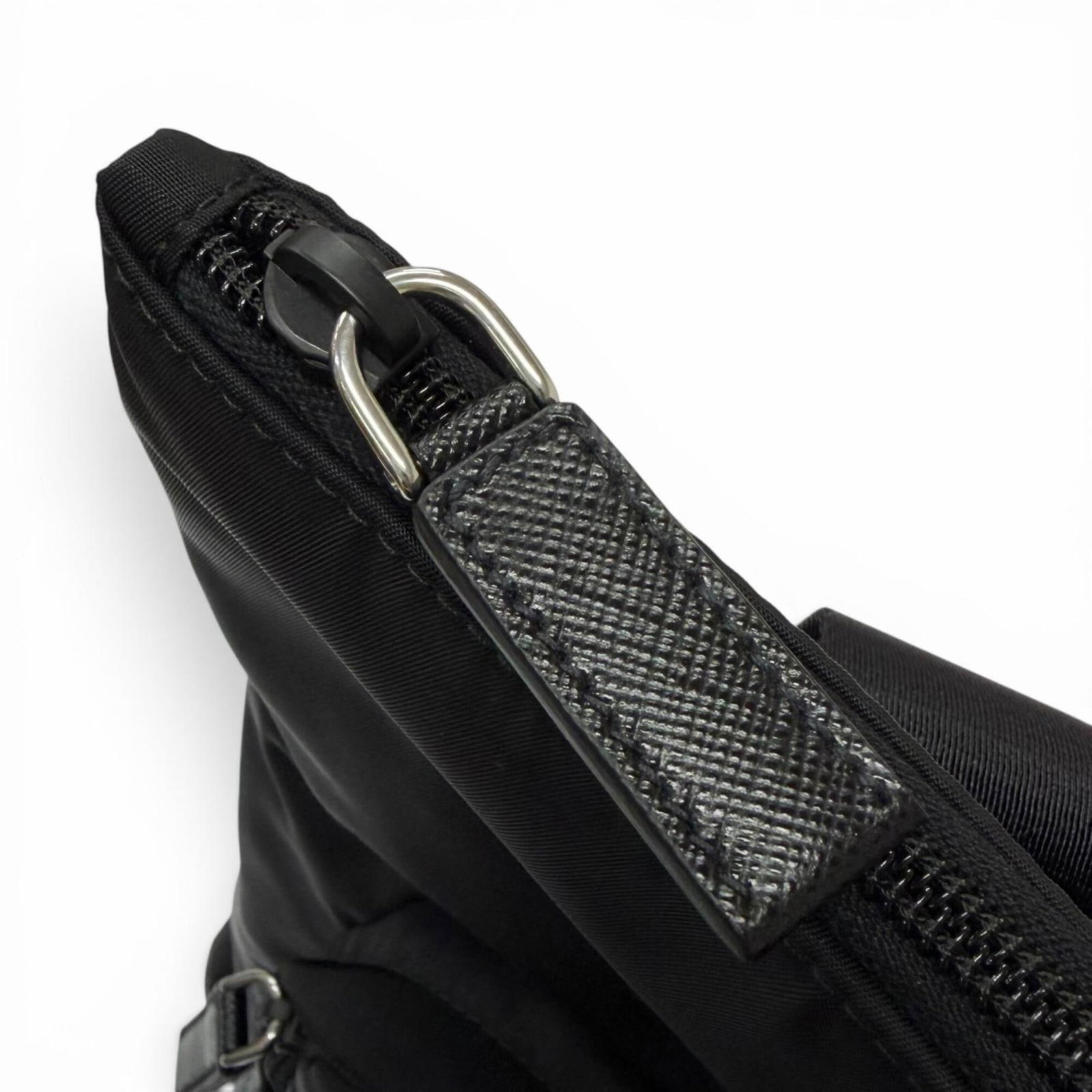 Leather Polyamide Tote Bag Prada - 9