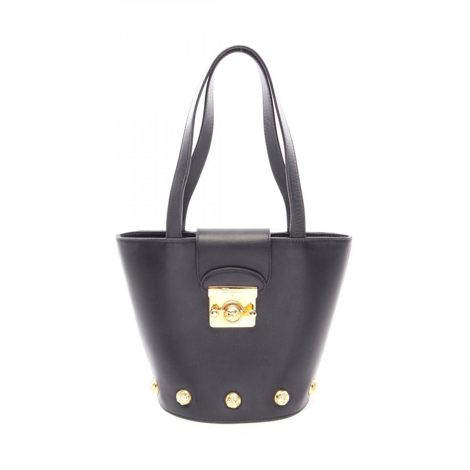 Salvatore Ferragamo Handbag Leather: Salvatore Ferragamo Handbag Leather Black Salvatore Ferragamo leather handbag with dimensions 17.5cm x 15.5cm x 10cm. This handbag features high-quality leather construction and a classic design. The