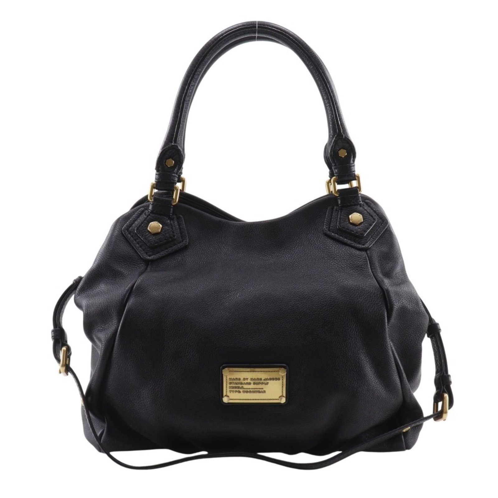 Marc Jacobs Tote Bag Leather: Marc Jacobs Tote Bag Leather Black leather tote bag from Marc by Marc Jacobs, measuring 28cm x 31cm x 15cm. This structured tote features a classic design with clean lines and a sleek black finish. It