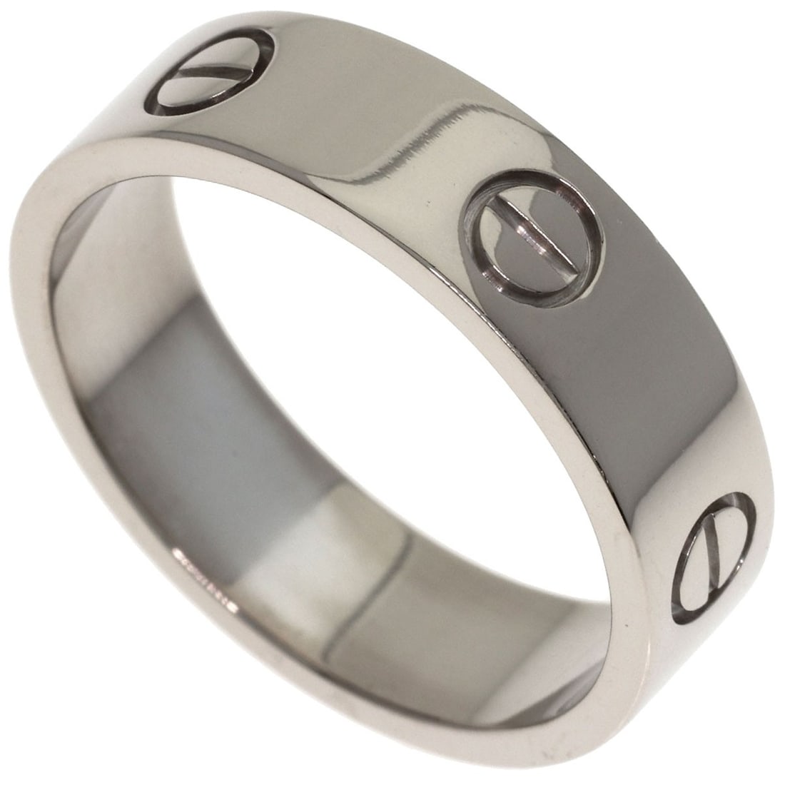 Cartier Love Ring K18 White Gold: Cartier Love Ring K18 White Gold Cartier Love Ring K18 White Gold is a sleek and sophisticated ring featuring K18 white gold material, a silver exterior color, and a ring size of 61. This piece bears