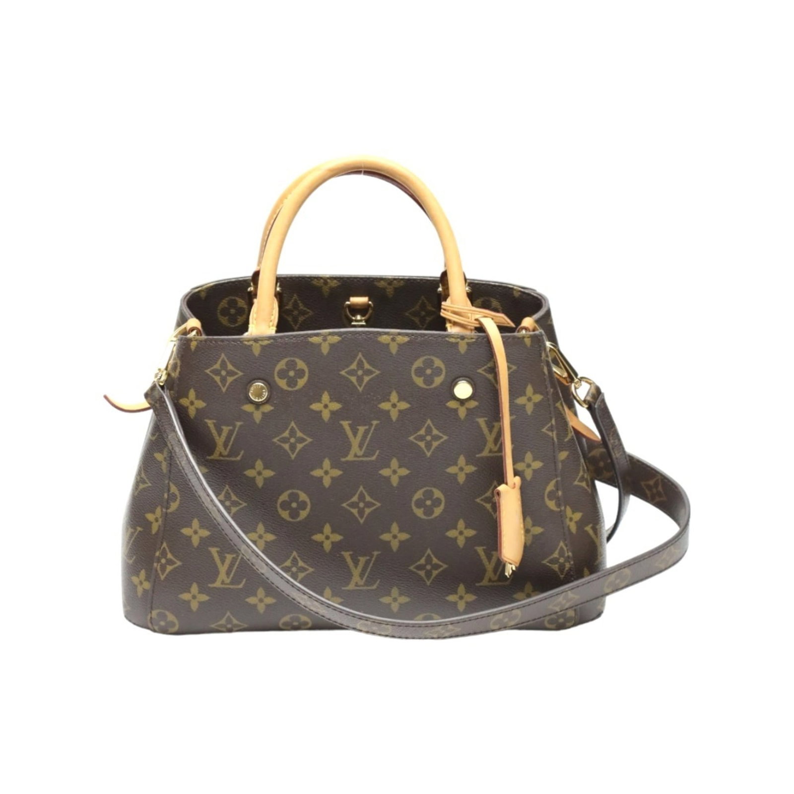 Louis Vuitton Handbag Shoulder Bag Monogram Canvas: Louis Vuitton Handbag Shoulder Bag Monogram Canvas Monogram Canvas Brown Shoulder Bag from Louis Vuitton. This classic shoulder bag features the iconic monogram pattern in rich brown canvas, accompani